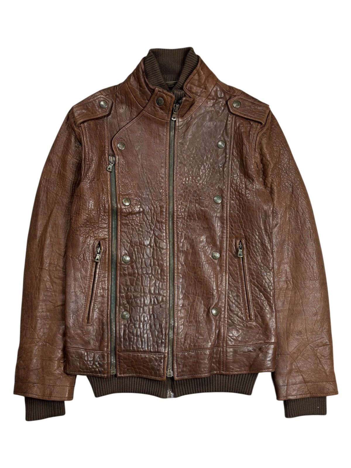 Dolce & Gabbana Archive Dolce Gabbana Double Chest Napoleon Leather Jacket Size US S / EU 44-46 / 1 - 1 Thumbnail