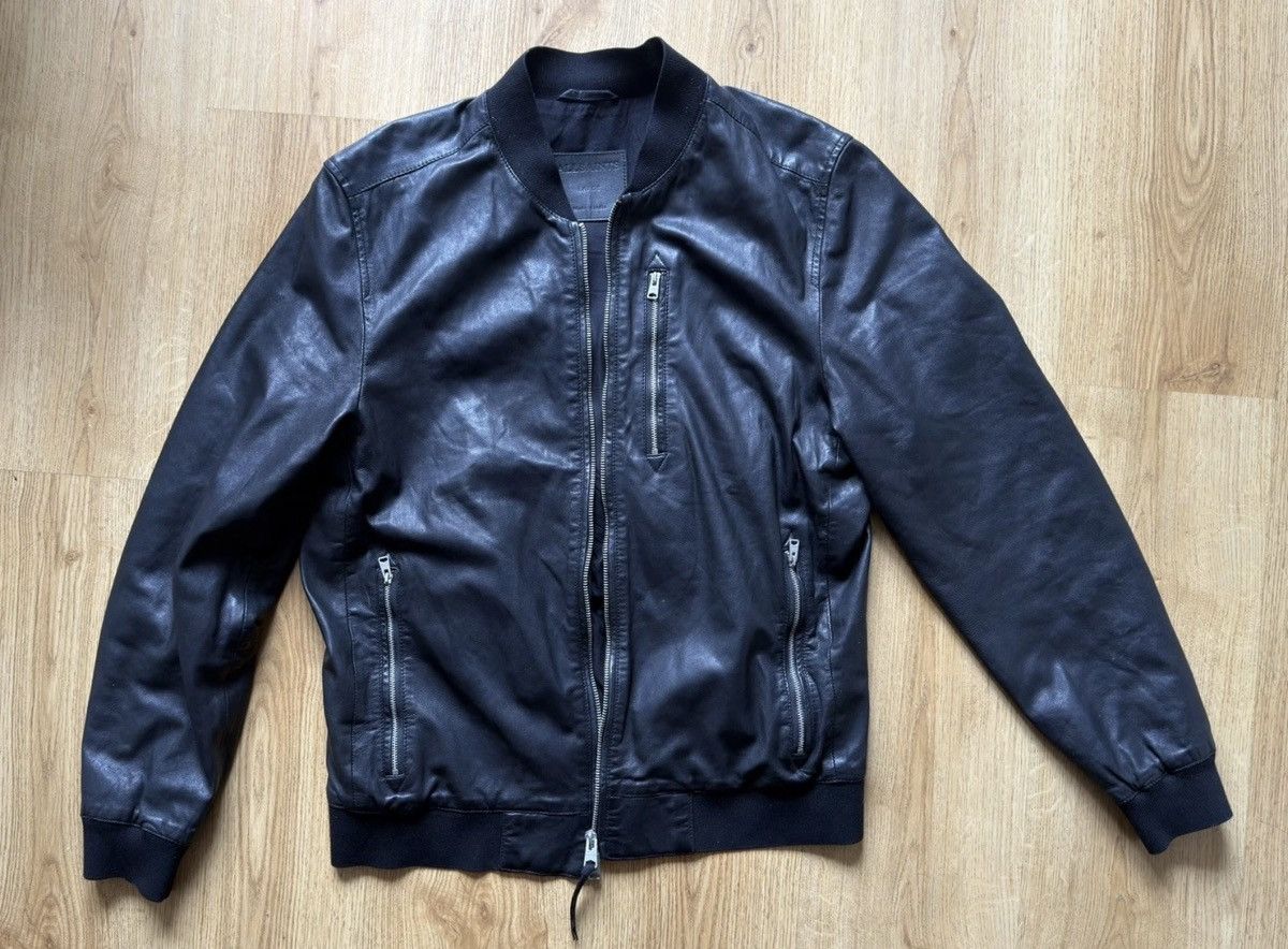 Allsaints AllSaints Kino Sheepskin Leather Bomber Jacket Size Large Size US L / EU 52-54 / 3 - 3 Thumbnail