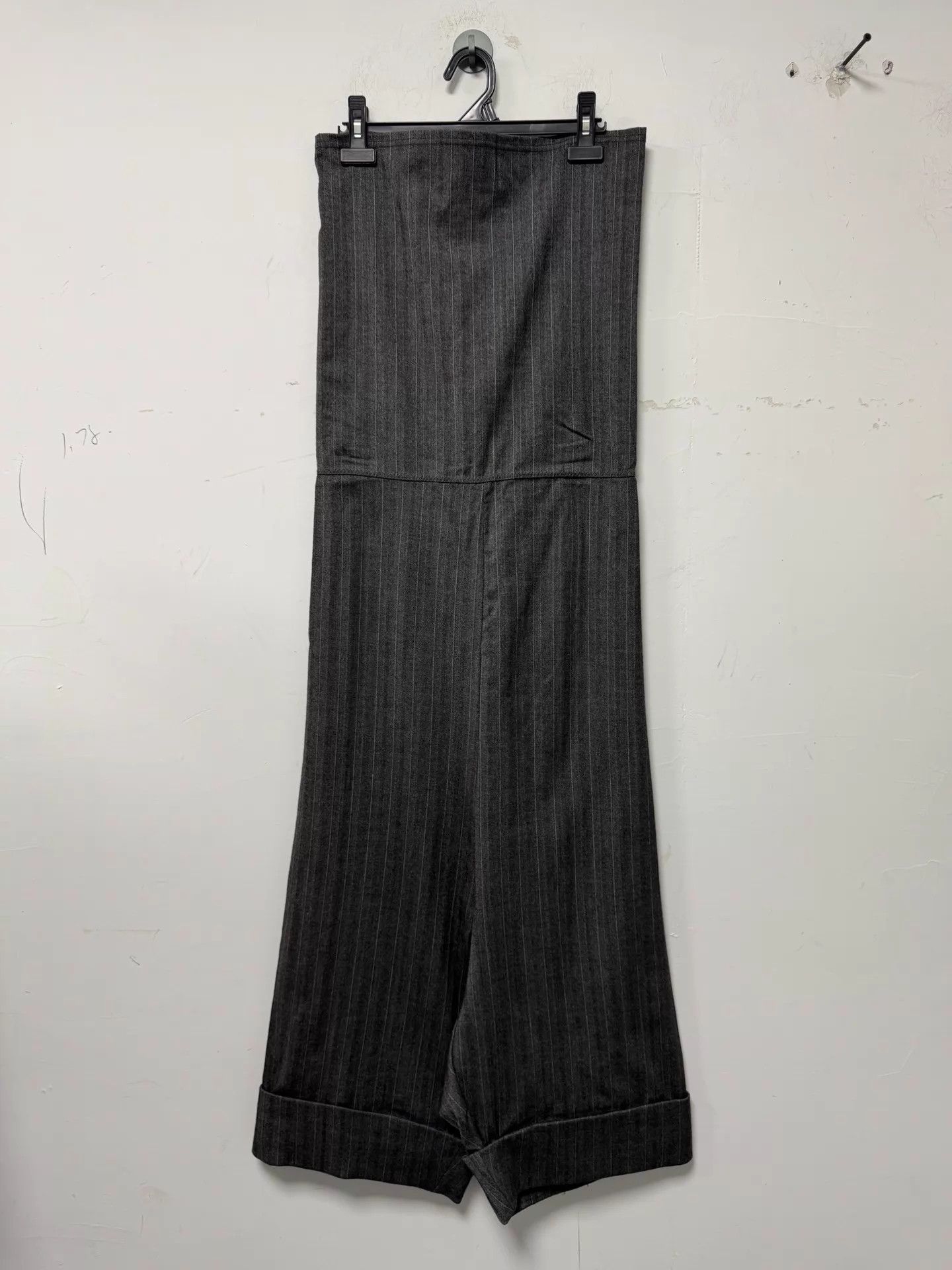 Junya Watanabe JUNYA WATANABE striped bustier gray jumpsuit S Size 26" / US 2 / IT 38 - 1 Thumbnail