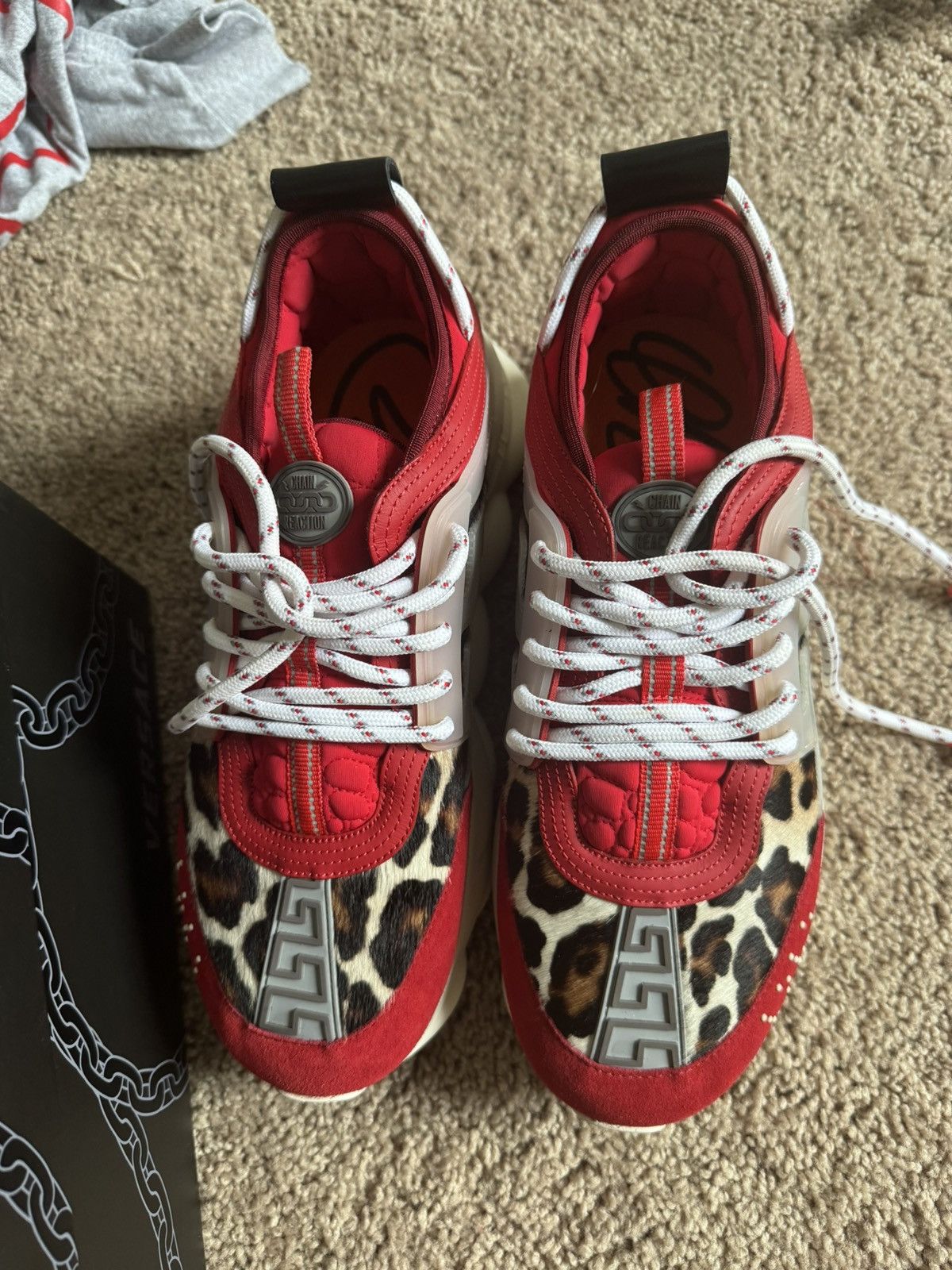 Versace Versace Chain Reaction ‘Red Leopard Print’ Size US 10 / EU 43 - 8 Thumbnail