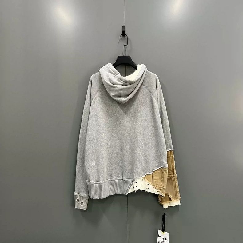 Greg Lauren greg laurenColor blocked patchwork ripped hoodie 2506-Nexta Size US L / EU 52-54 / 3 - 2 Thumbnail
