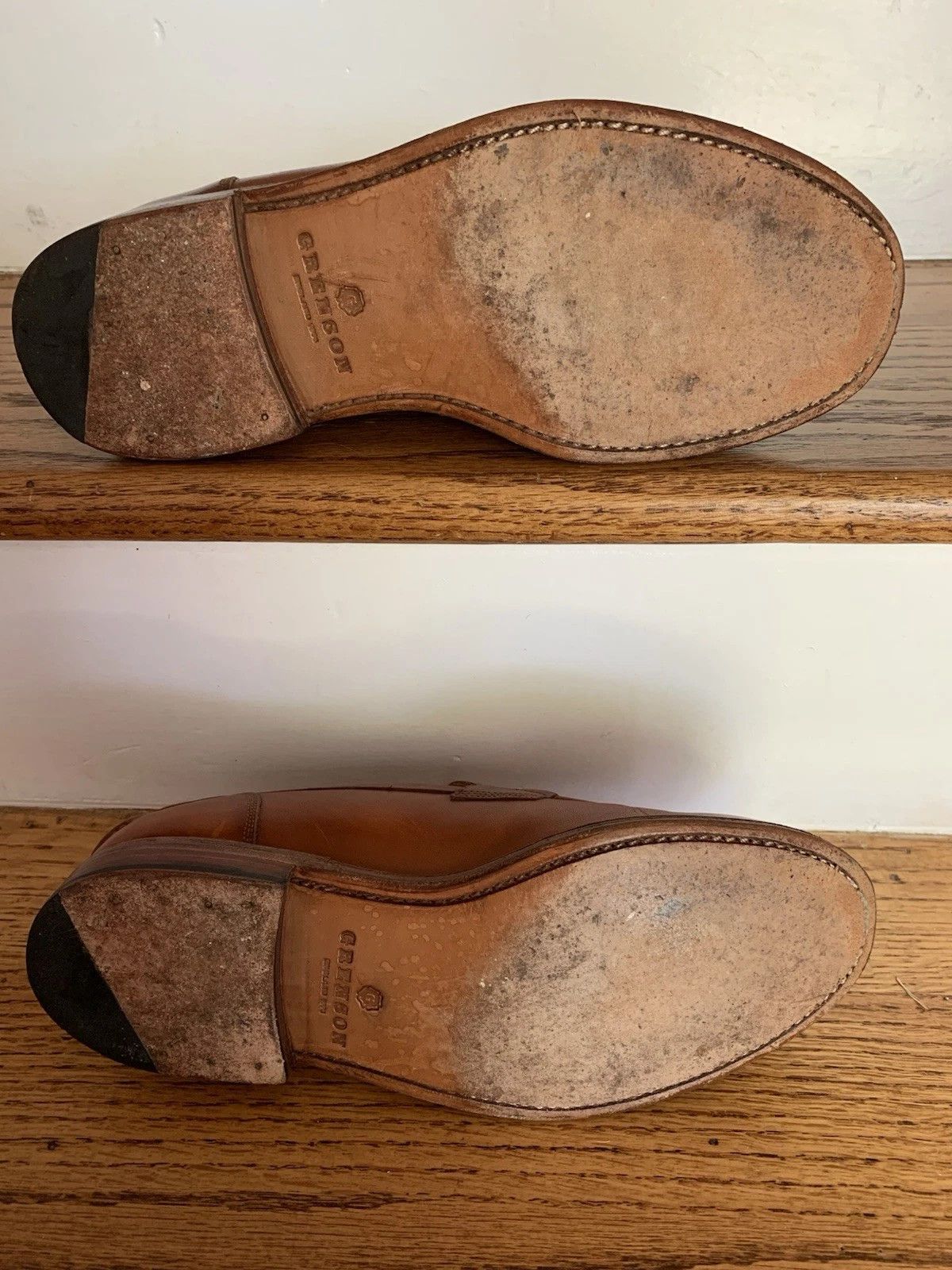 Grenson Grenson Jago Leather Penny Loafers Sz 8.5 (US Converted) Size US 8.5 / EU 41-42 - 5 Thumbnail
