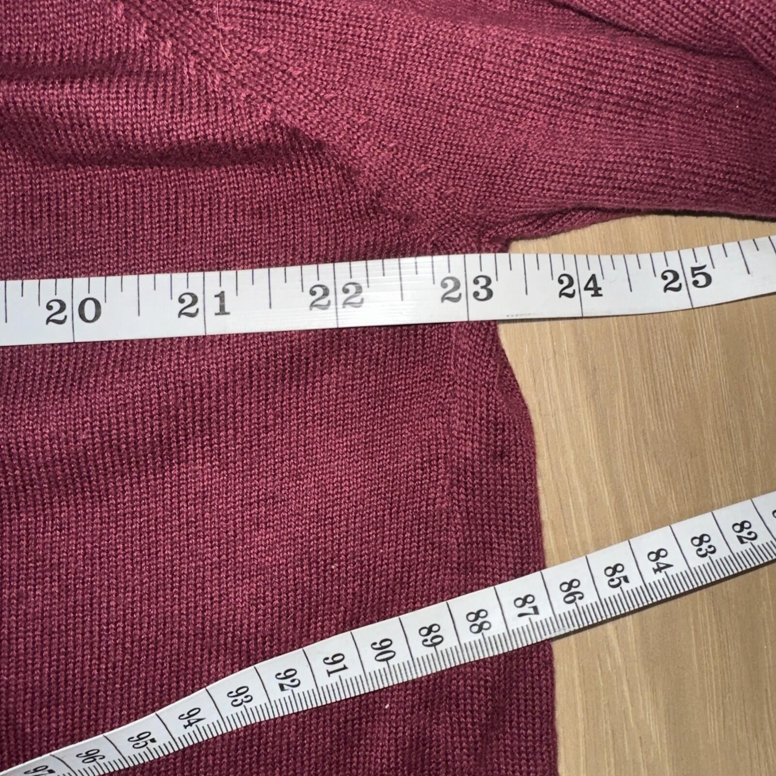 Other Turtle Neck Burgundy Zipper Neck Long Sleeve Sweater Size 1X Size XL / US 12-14 / IT 48-50 - 8 Thumbnail