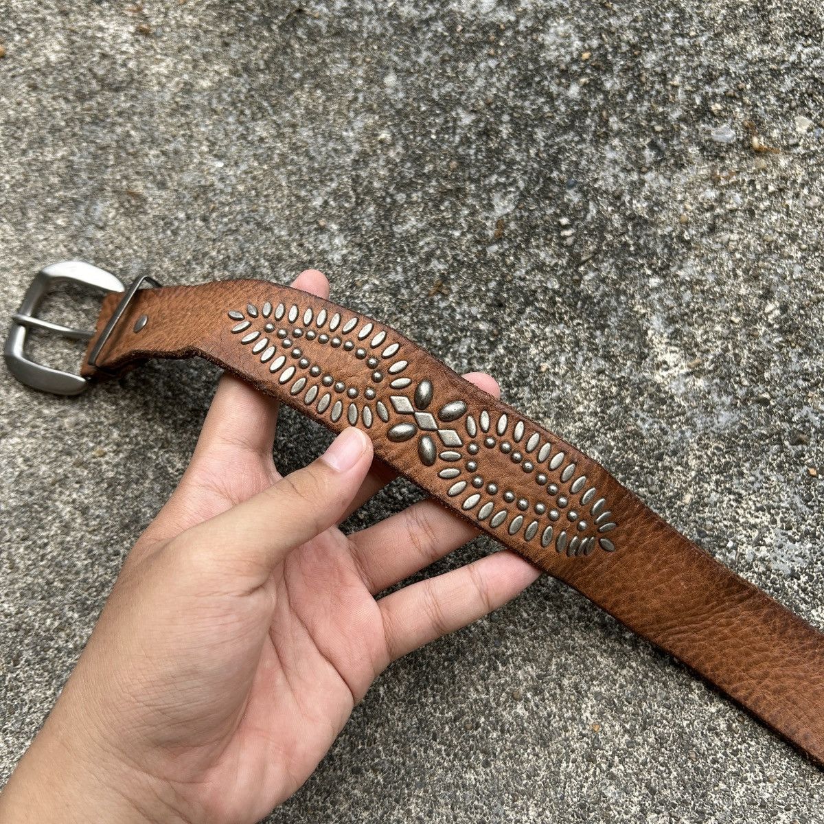 Vintage Vintage studded leather belt (Kapital Style) Size ONE SIZE - 11 Thumbnail