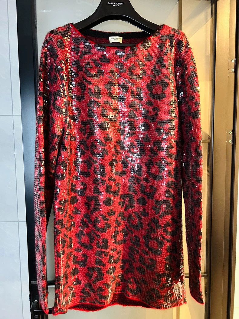 Saint Laurent Paris Saint Laurent Paris 13FW Show Scaly Leopard Sweater Size US S / EU 44-46 / 1 - 1 Thumbnail