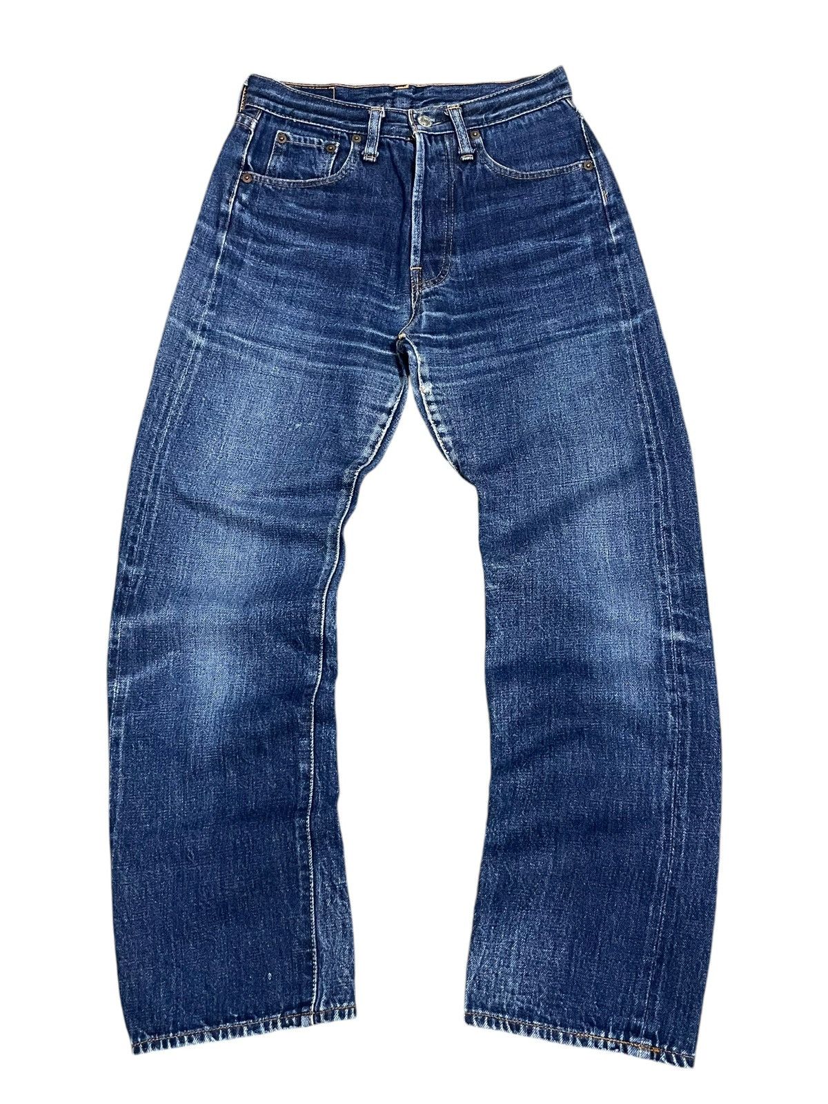 Denime Vintage Denime Japan Selvedge Button Fly Blue Wash Jeans Size US 27 - 3 Thumbnail