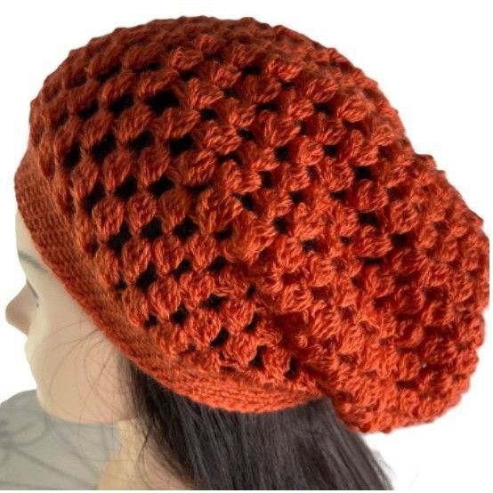 Handmade Crochet Slouch Hat Slouchy Beanie Snood Handmade Adult Size Size ONE SIZE - 2 Thumbnail