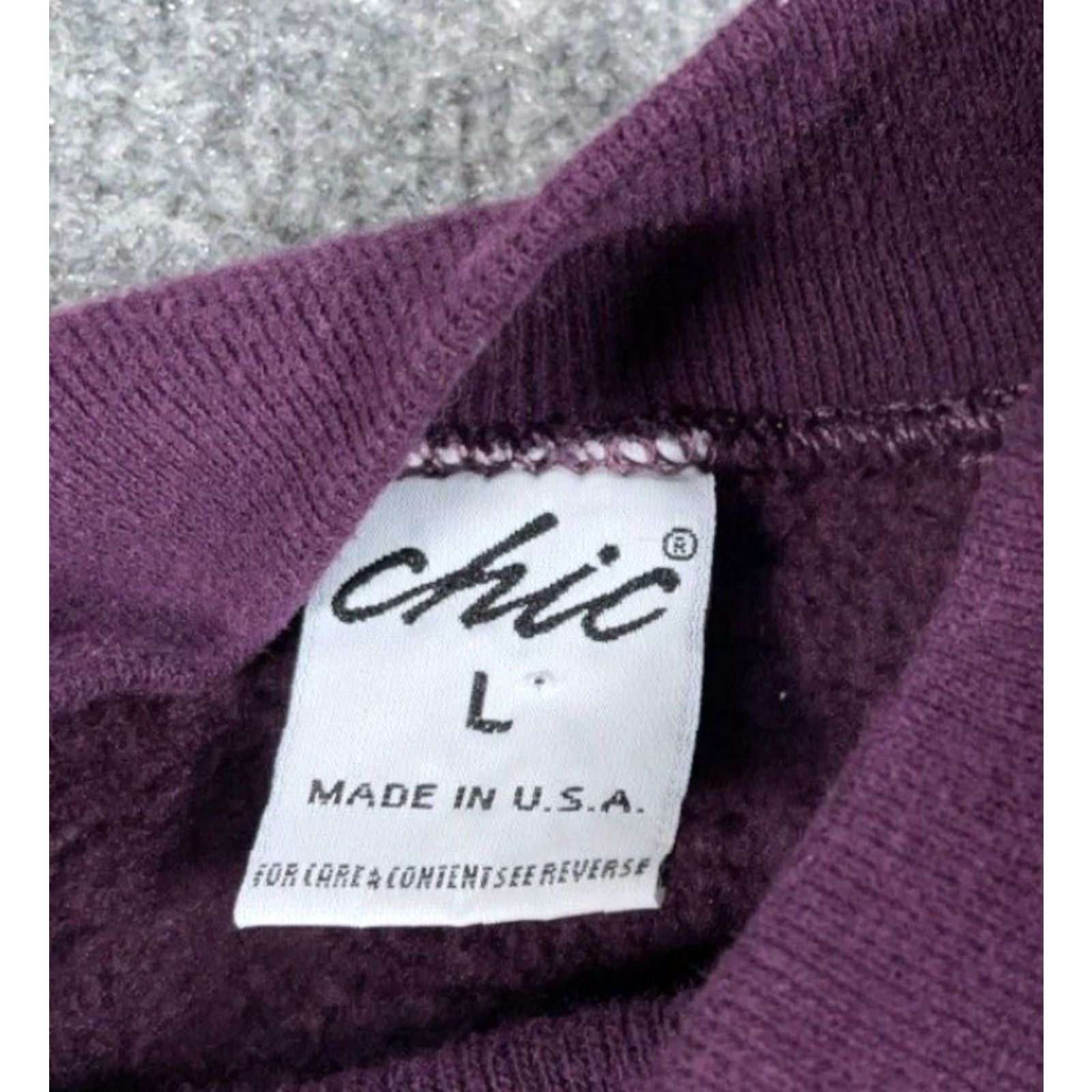 Vintage VINTAGE Chic Sweatshirt Large Purple Christmas Tree Mock Neck Holiday Grandma Women's Size L / US 10 / IT 46 - 3 Thumbnail