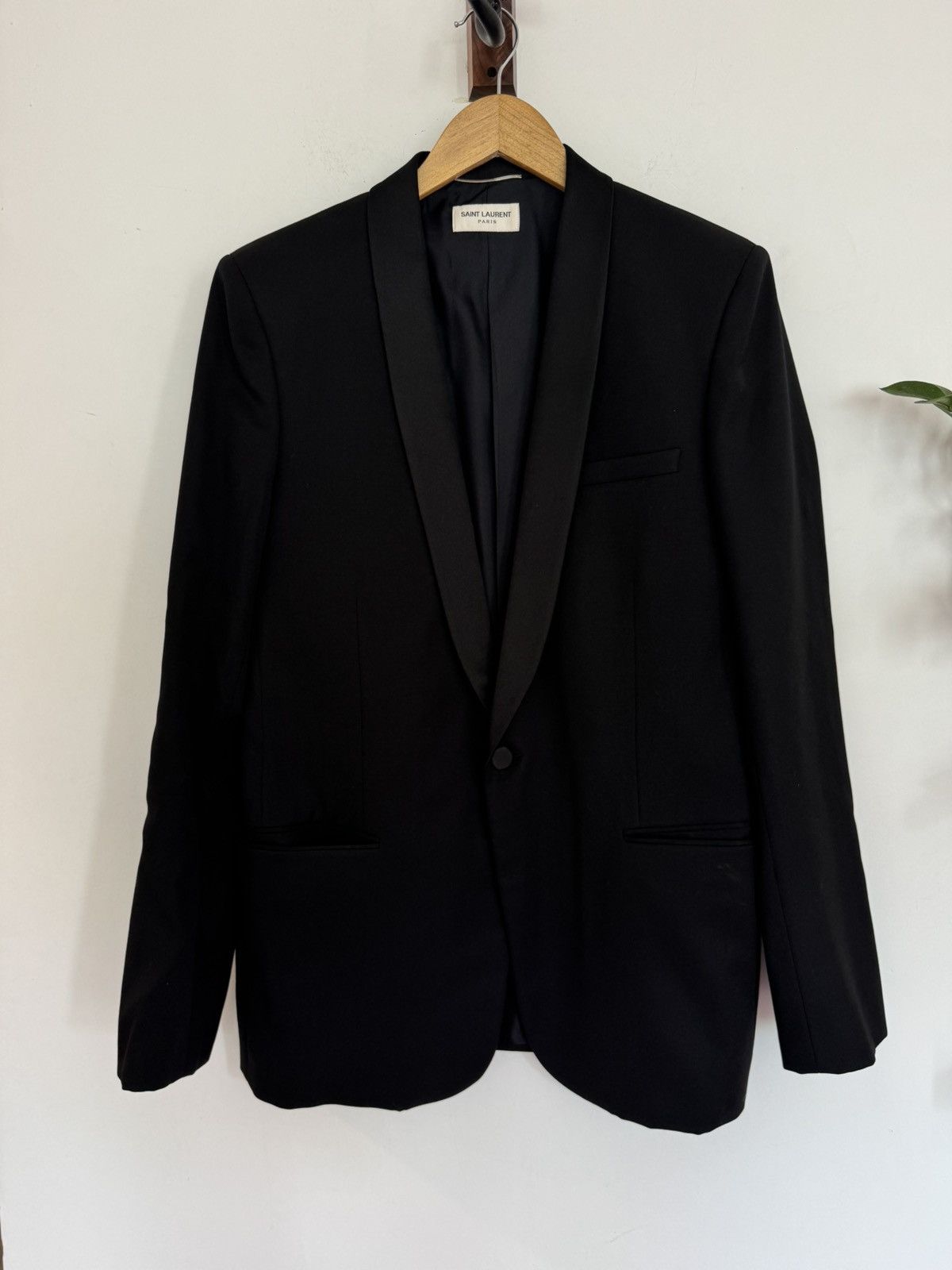 Saint Laurent Paris Hedi Fw13 Shawl le smoking blazer Size 52R - 1 Thumbnail