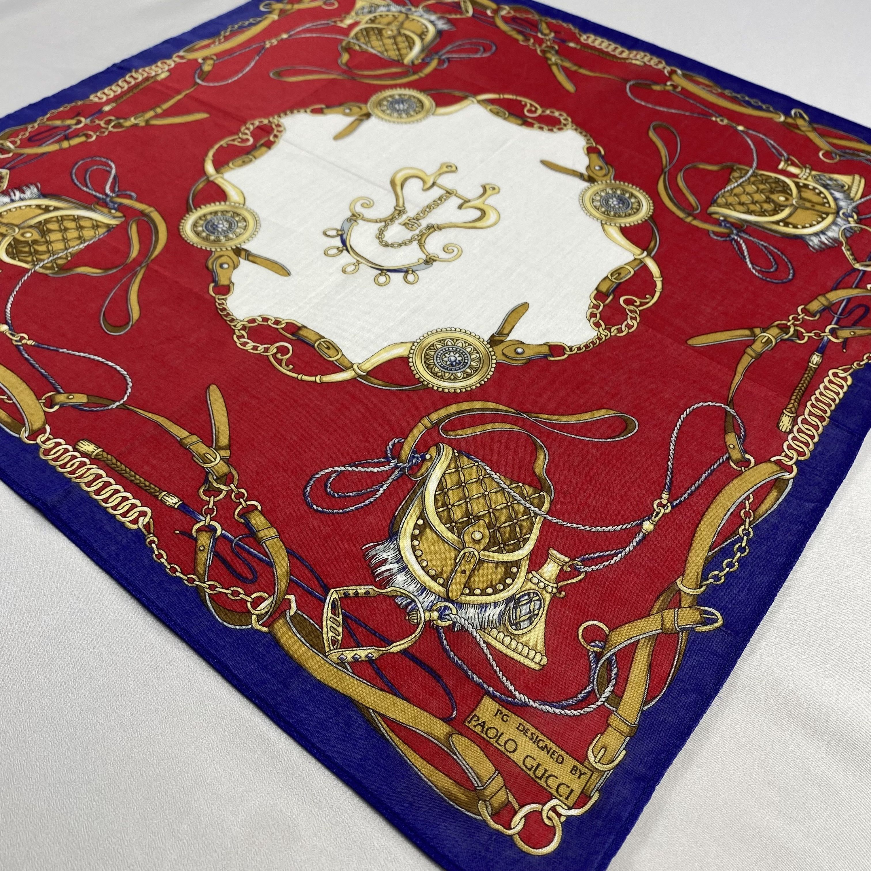 Paolo Gucci × Vintage Paolo Gucci Handkerchief / Neckerchief / Bandana-P1773 Size ONE SIZE - 2 Thumbnail