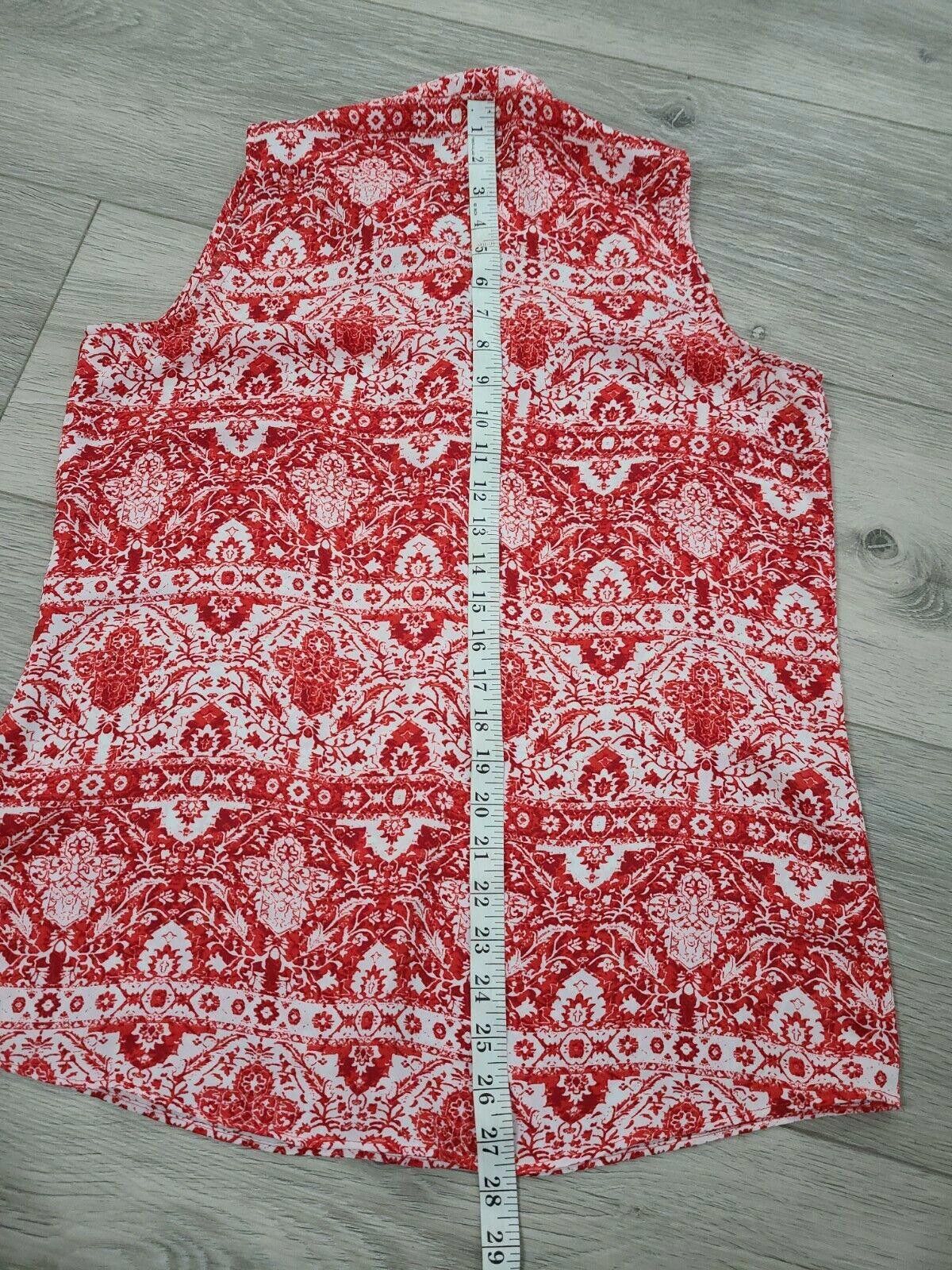 Designer Laundry By Shelli Segal Tank Top Small Blouse Red Sleeveless Size S / US 4 / IT 40 - 5 Thumbnail