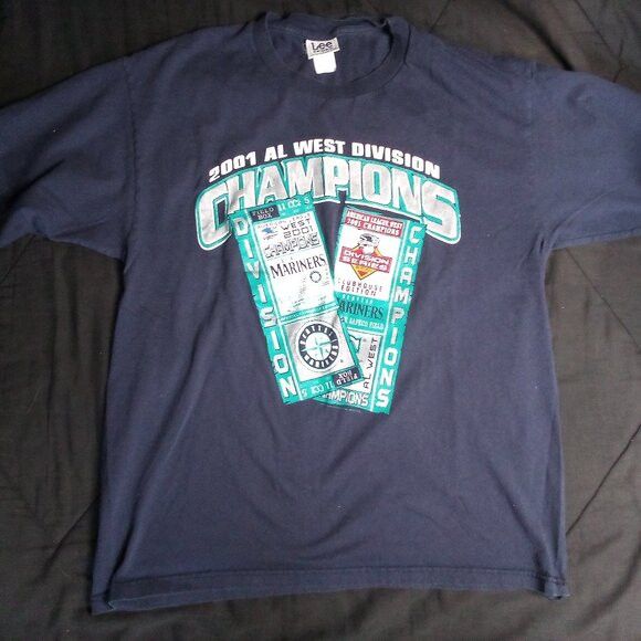 Lee Vintage Lee Seattle Mariners 01 Division Champions T-Shirt Size US L / EU 52-54 / 3 - 2 Thumbnail