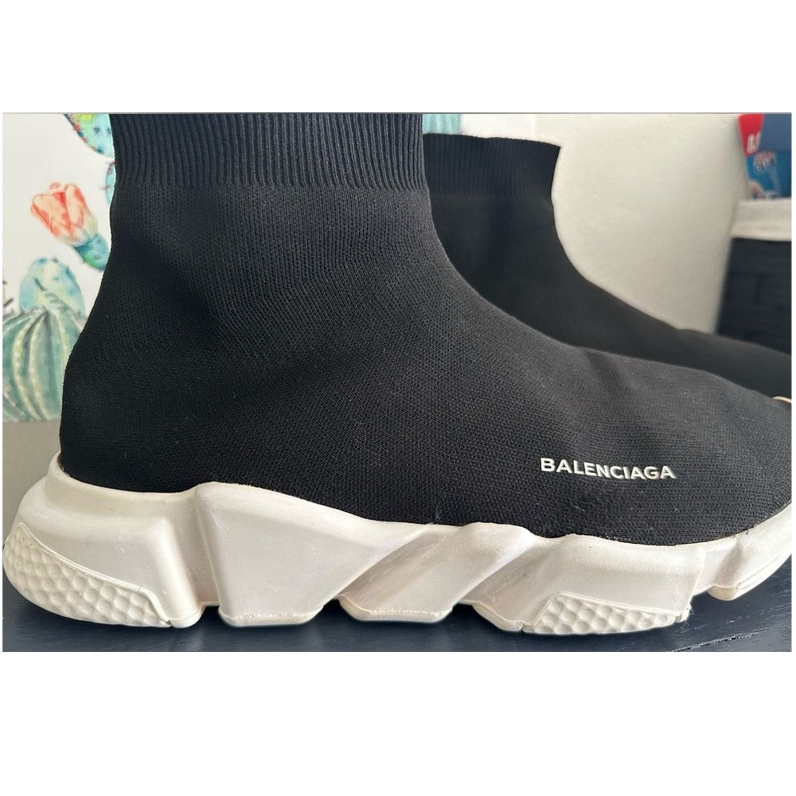 Balenciaga Speed Trainers EU 47 US 14 Mid-top Black sock White rubber Size US 14 / EU 47 - 8 Thumbnail