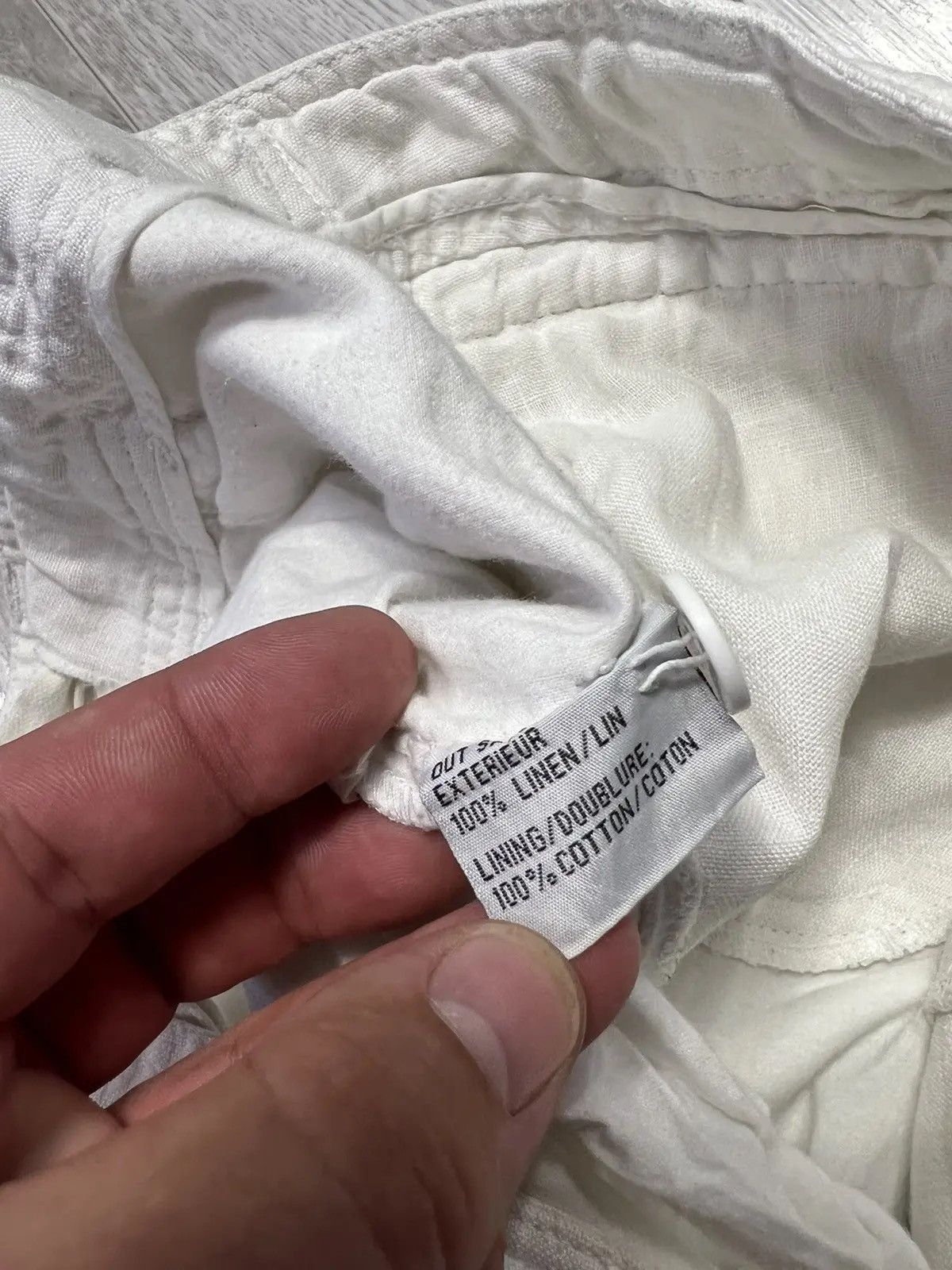 Schott × Vintage Rare Vintage Schott NYC White Cargo Linen Shorts Size US 33 - 8 Thumbnail