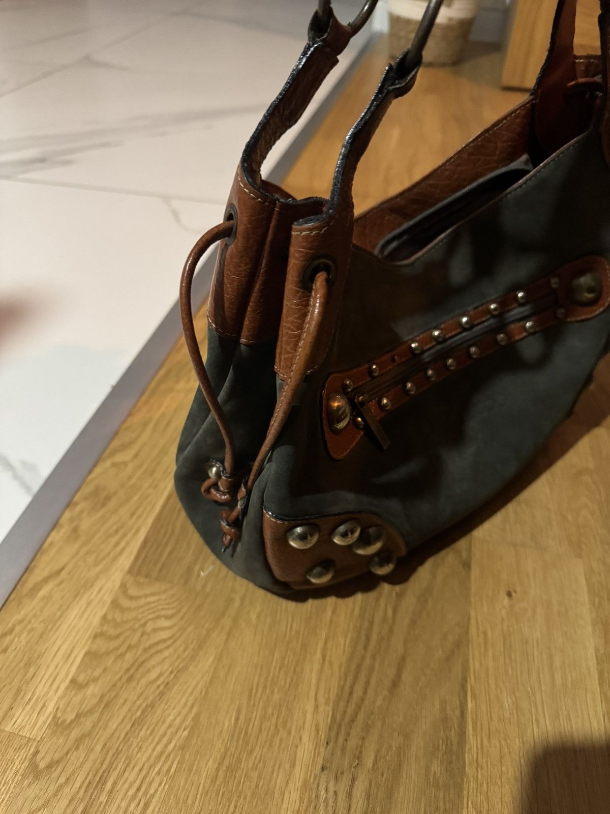 Jimmy Choo Vintage Jimmy Choo bag in nubuck and natural leather Size ONE SIZE - 2 Thumbnail