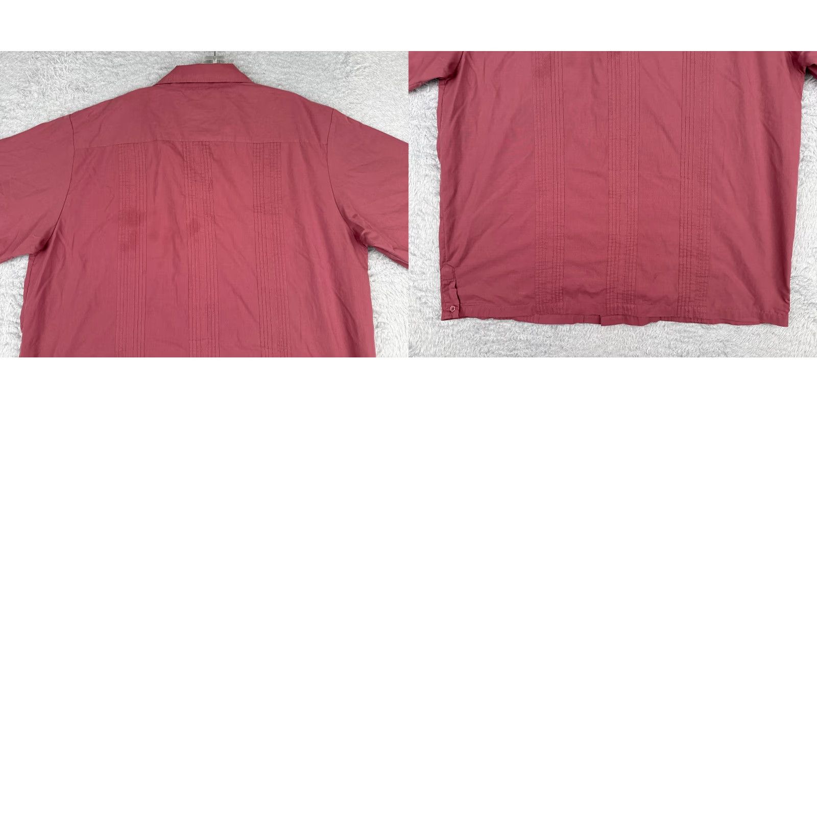 Vintage TropiCool Guayabera Shirt Adult Extra Large Red Polyester Blend 4 Pocket READ Size US XL / EU 56 / 4 - 9 Thumbnail