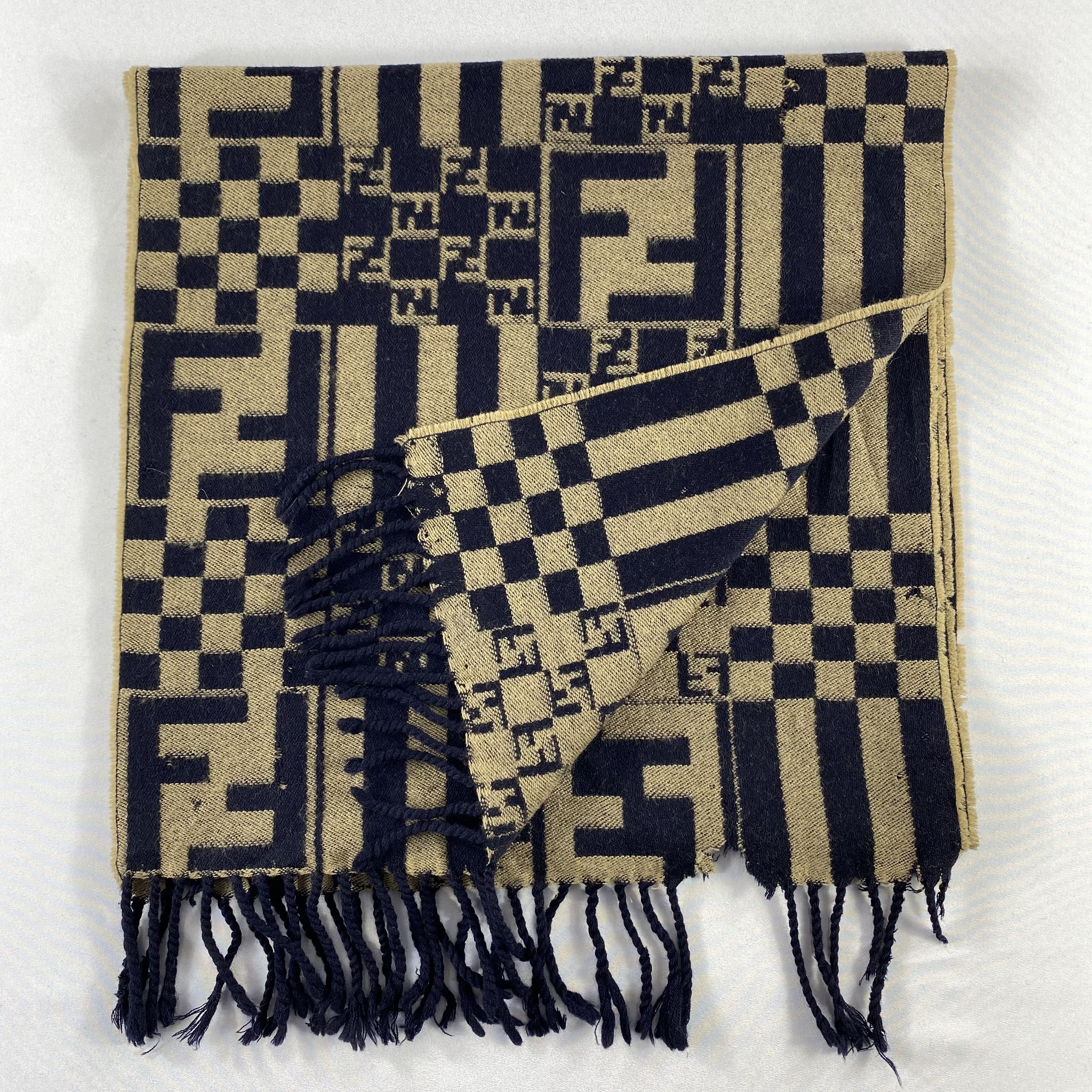 Fendi Vintage Fendi Scarf Neck Wrap Wool Muffler Size ONE SIZE - 4 Thumbnail