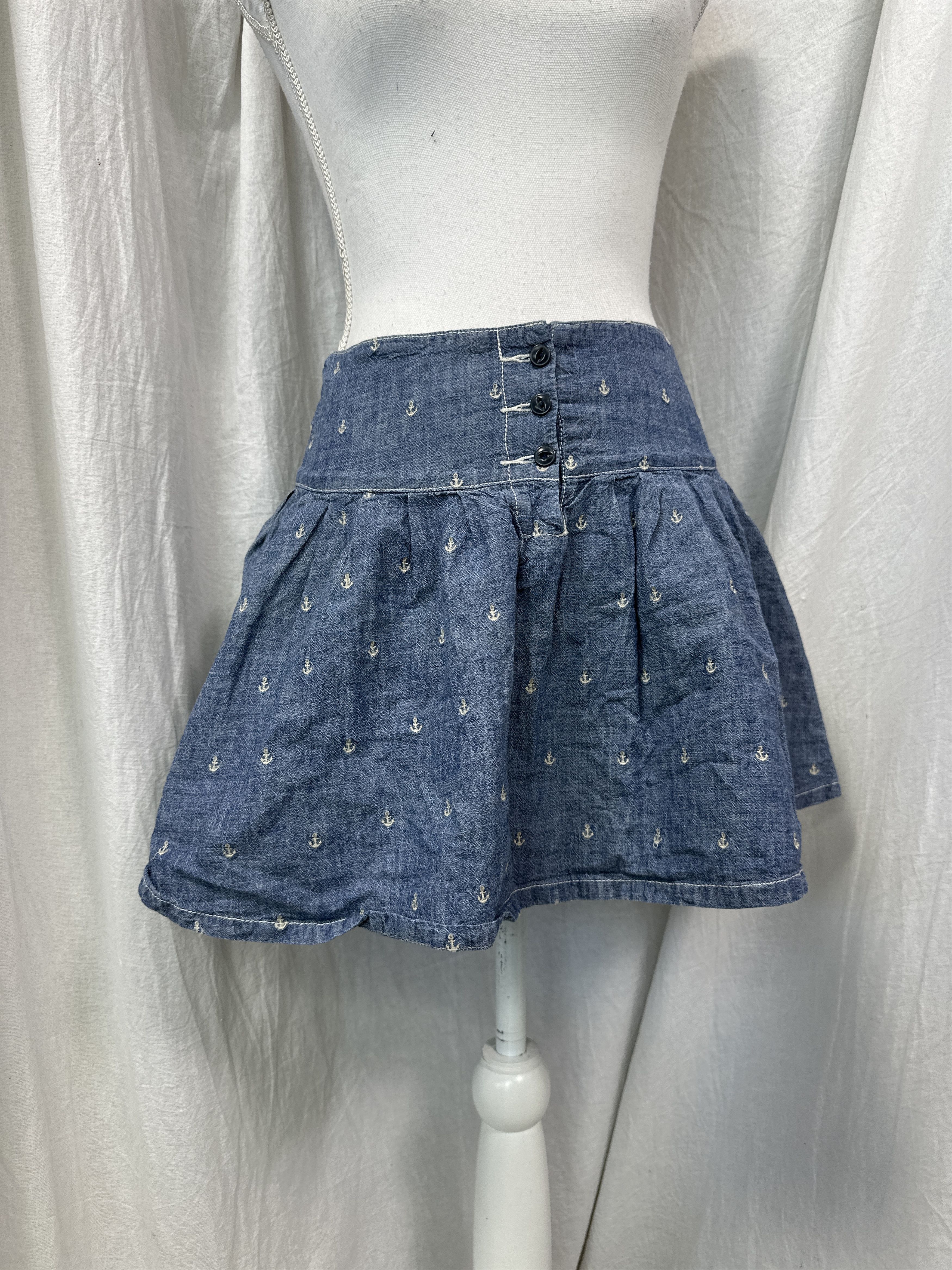 Ralph Lauren Vintage Old Money Denim Supply Ralph Lauren Mini Skirt 00s Size 24" / US 00 / IT 34 - 1 Thumbnail