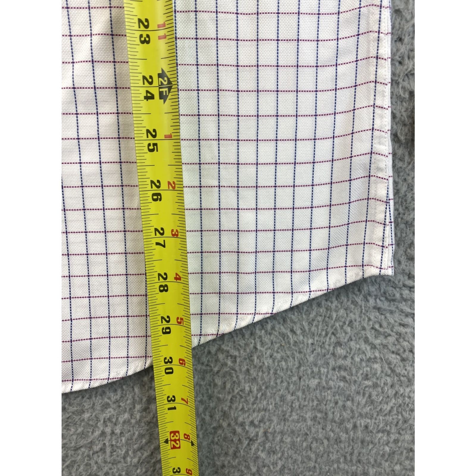 Charles Tyrwhitt Charles Tyrwhitt Button Shirt Men's 16 35 Inch Blue Brown White Check 85-29 Dress Shirt Slim Regular Button-Down Collar Men Size US L / EU 52-54 / 3 - 7 Thumbnail