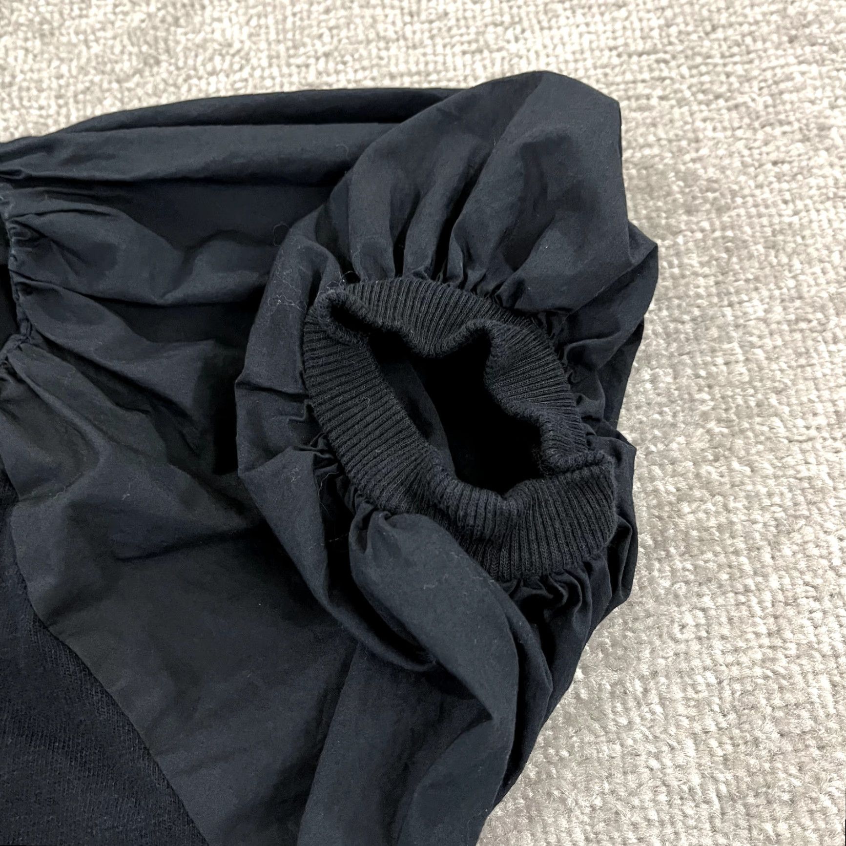 Vintage MAEVE Top Womens XS Black Annika Knit Dress 34" Mini Above Knee Poplin Puff SLV KnIT Blouse Size XS / US 0-2 / IT 36-38 - 7 Thumbnail