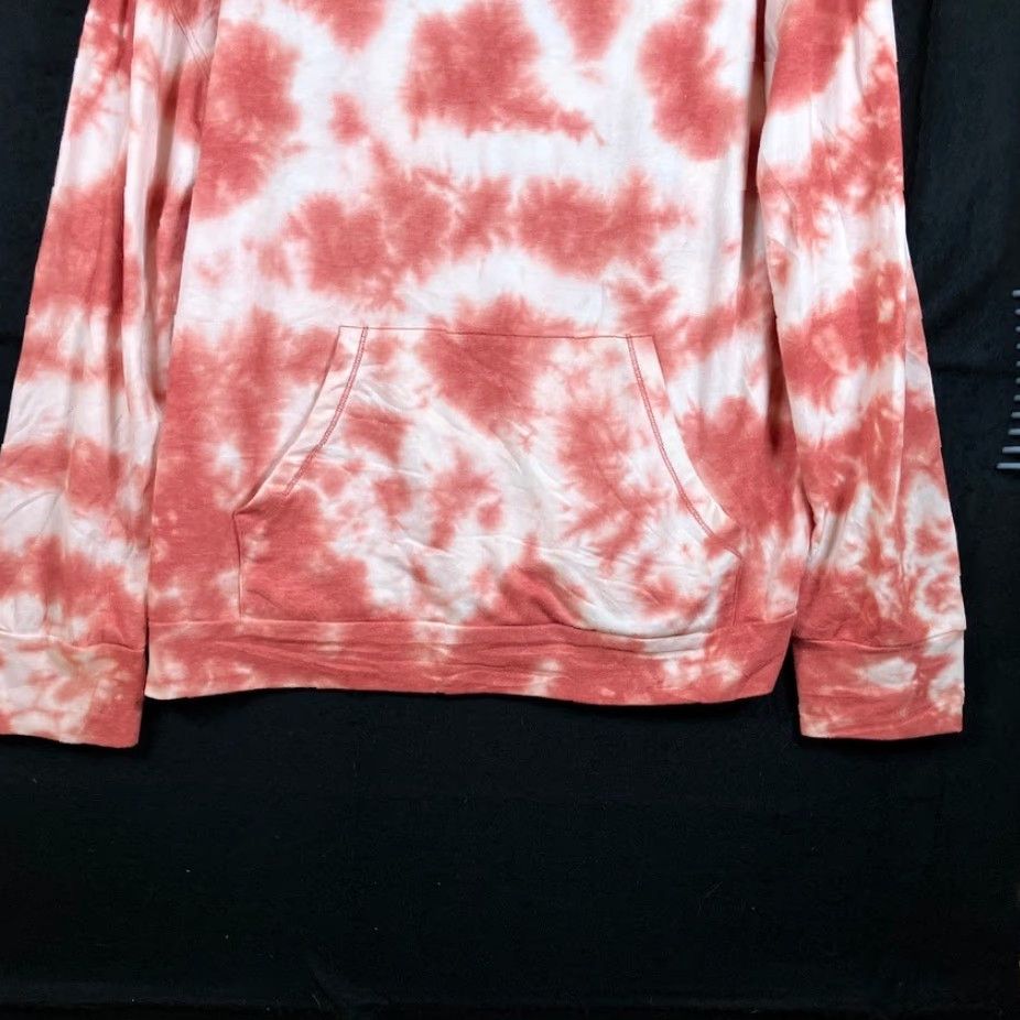 Vintage Knox Rose Womens Sweatshirt Pink Tie Dye Pullover Crew Neck Pocket L Relaxed Fit Casual Size L / US 10 / IT 46 - 3 Thumbnail