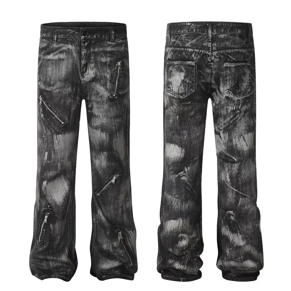 Japanese Brand × Jean Vintage Loose Casual Hip Hop Tie-Dye Jeans Size US 32 / EU 48 - 2 Thumbnail