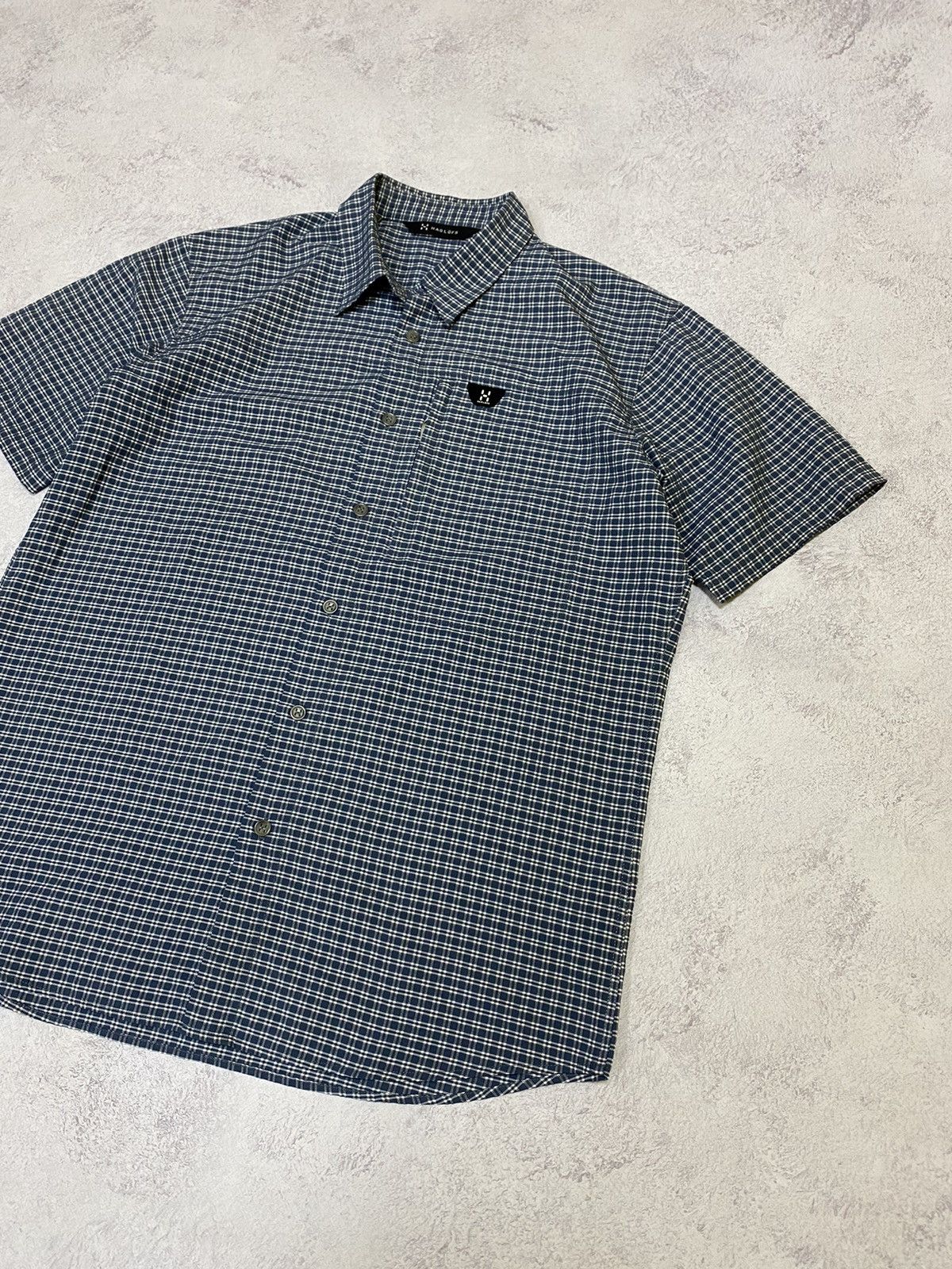 Haglofs Haglofs Blue Check Short Sleeve Shirt Size US XL / EU 56 / 4 - 2 Thumbnail