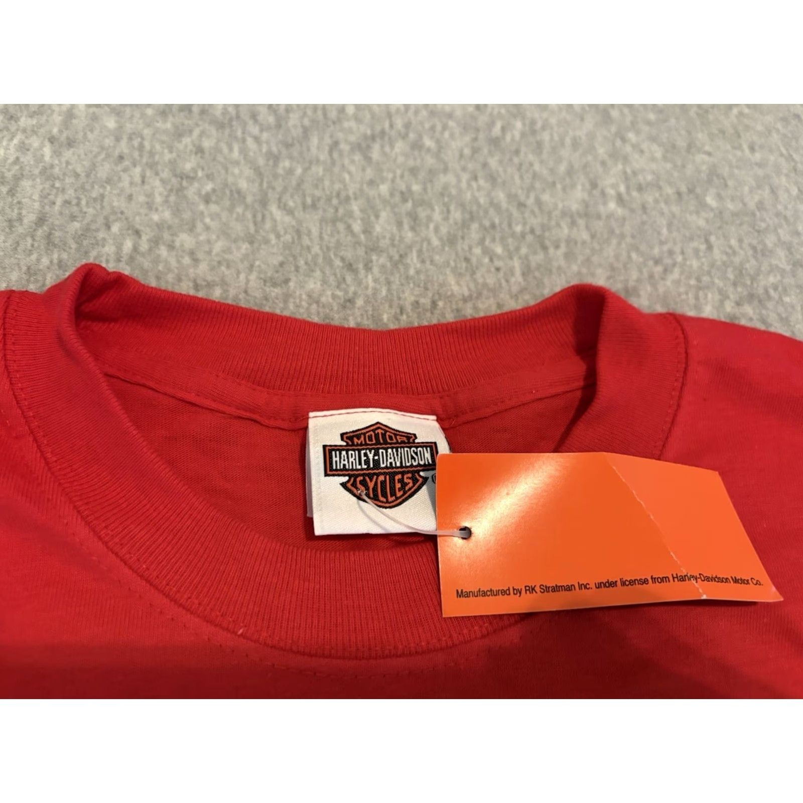Harley Davidson VINTAGE Harley-Davidson Shirt Adult Small Red Graphic Print T-Shirt USA Biker Motorcycle California 2003 Bartels Marina Del Rey Men Mens S Size US S / EU 44-46 / 1 - 2 Thumbnail
