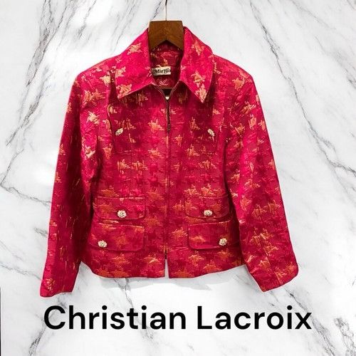 Christian Lacroix Christian Lacroix LUXE Auth 12 US 40 EU Red Gold Brocade Sui Size XL / US 12-14 / IT 48-50 - 1 Thumbnail
