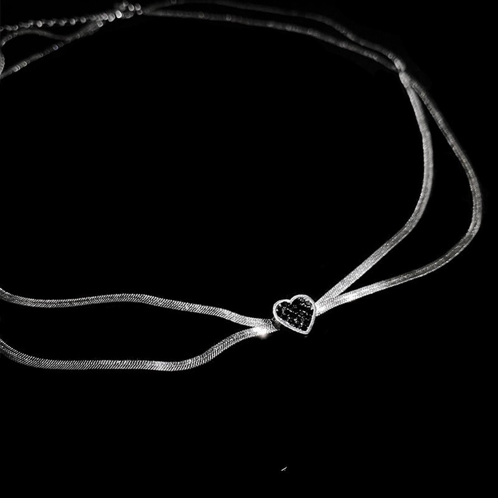 The Unbranded Brand Y2k Minority Love Titanium Steel Double-layer Necklace Size ONE SIZE - 2 Thumbnail