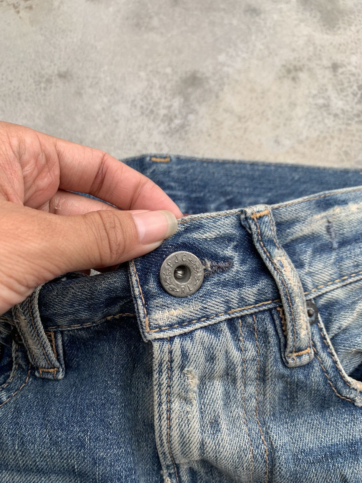 RRL Ralph Lauren ❤️‍🔥BINDING OFFER❤️‍🔥 Sick RL Spring 2011 Distressed Denim Jeans Size US 29 - 5 Thumbnail