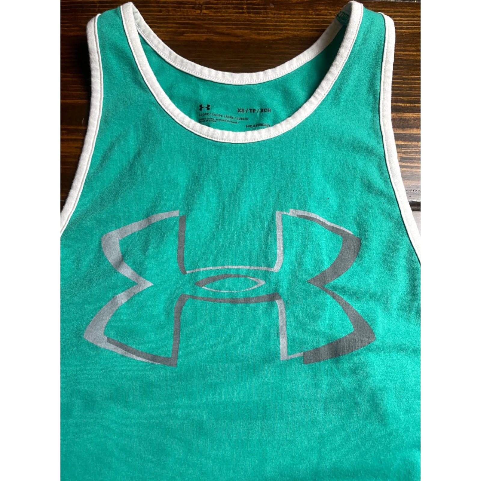 Under Armour Under Armour Shirt Women's XS Green Tank Sleeveless Racerback Scoop Neck Pullover Activewear Size XS / US 0-2 / IT 36-38 - 3 Thumbnail