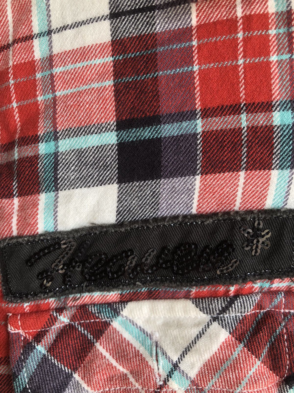 If Six Was Nine JAPANESE VANQUISH PATCHWORK GOTHIC BUTTON SHIRT ROCK PUNK Size US M / EU 48-50 / 2 - 7 Thumbnail