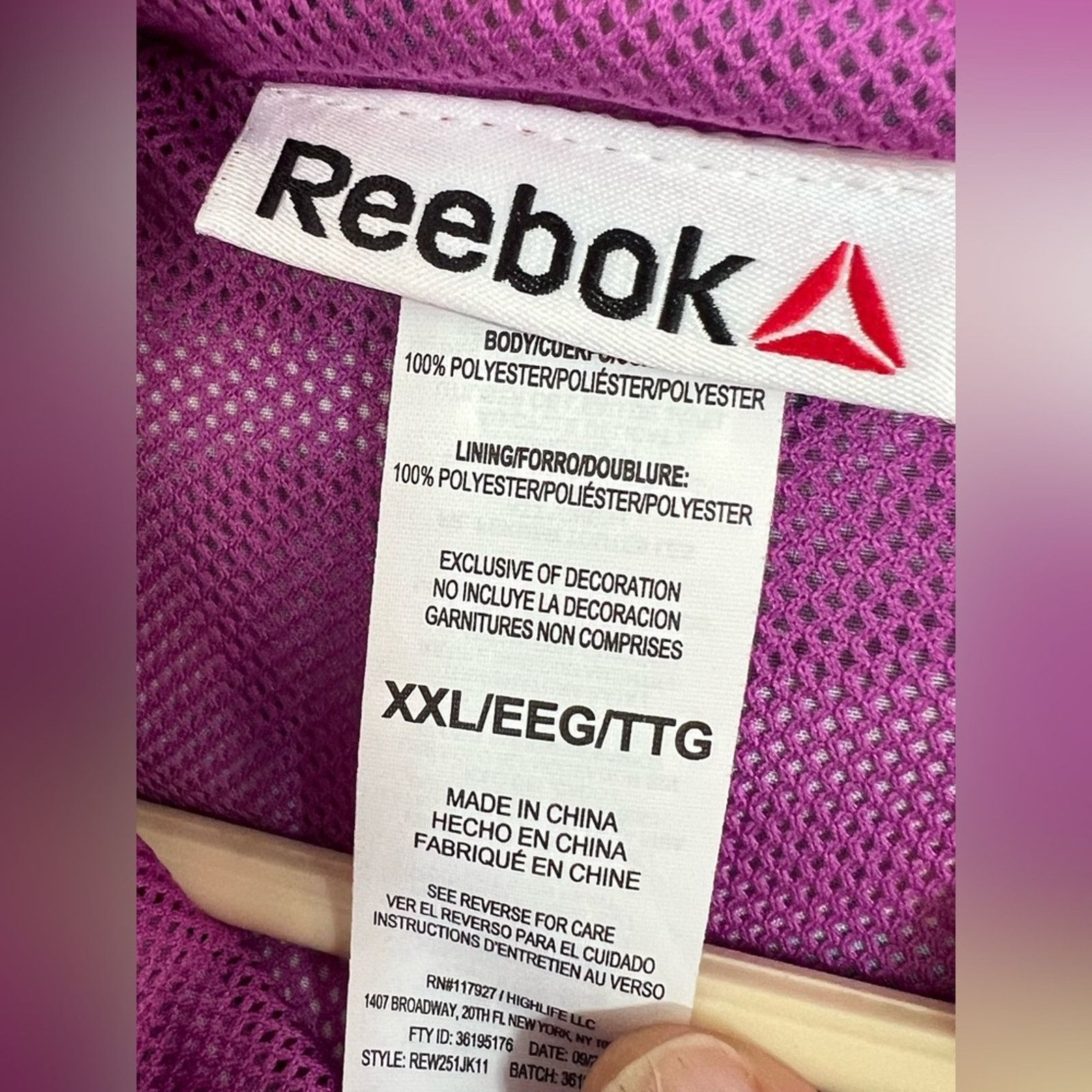 Reebok Reebok Women's Reflex Full-Zip Performance Jacket Size XXL Size XXL / US 16-18 / IT 52-54 - 6 Thumbnail