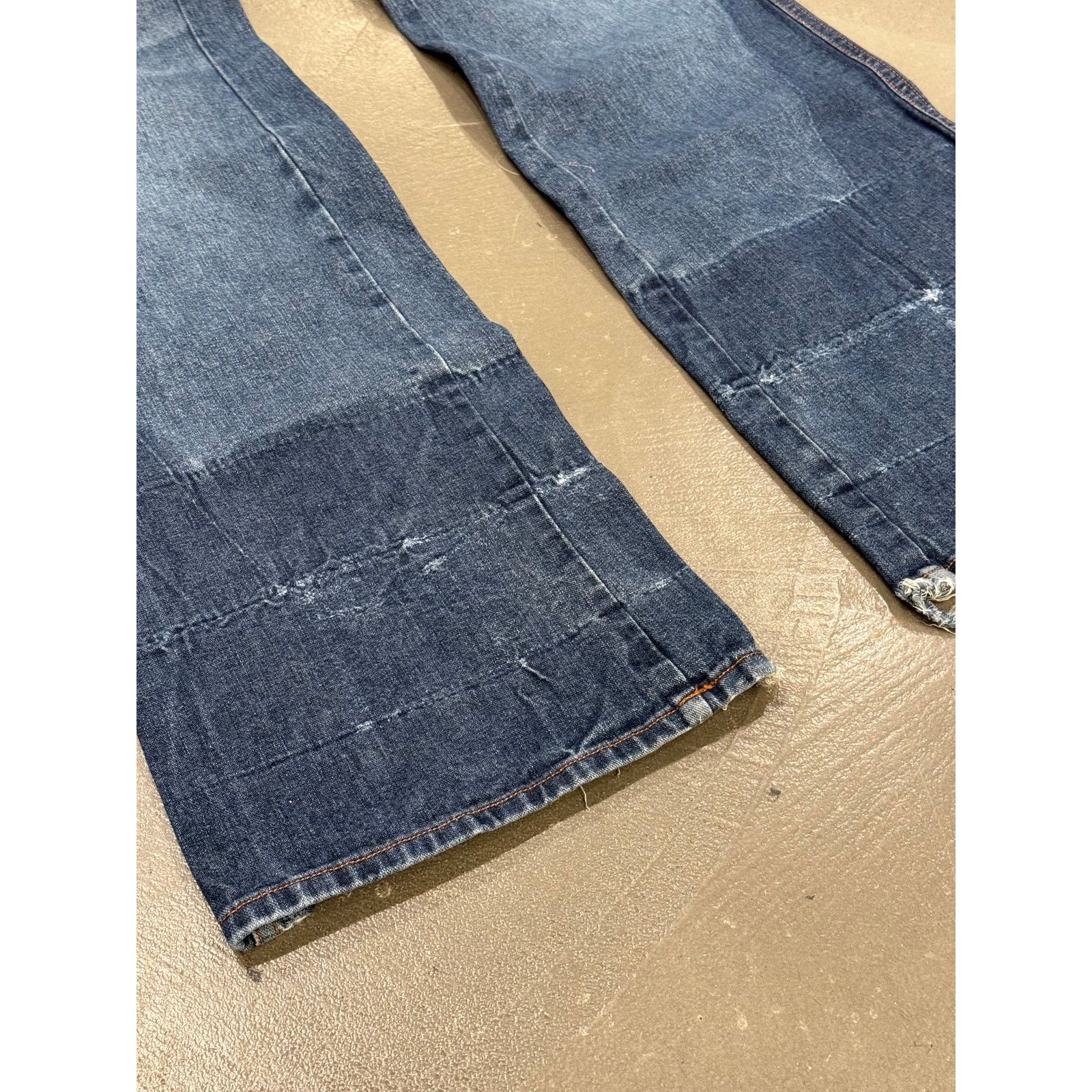 Jean Paul Gaultier 2000s Jean Paul Gaultier flared patchwork jeans Size 26" / US 2 / IT 38 - 4 Thumbnail