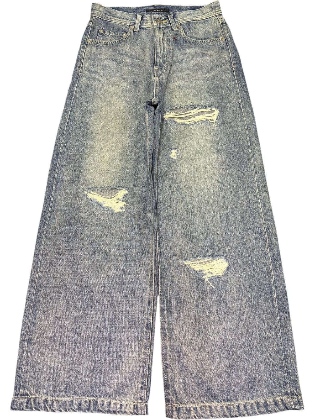 Acne Studios Vintage Japanese Brand Mud Wash Distress Baggy Jeans Size 27" / US 4 / IT 40 - 1 Thumbnail