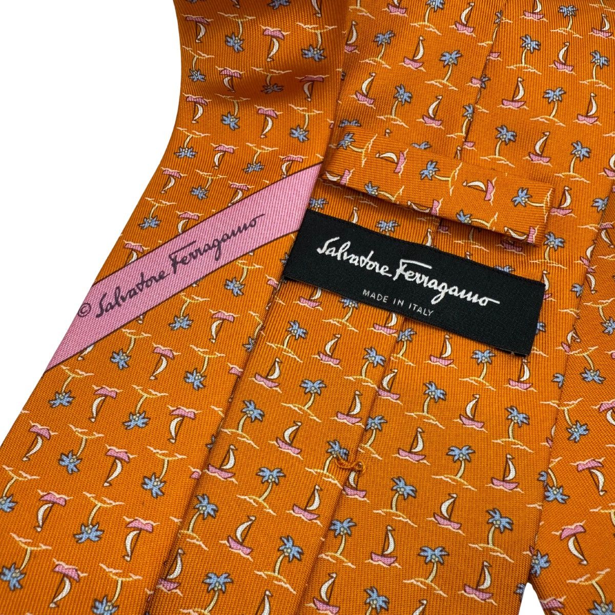 Salvatore Ferragamo Salvatore Ferragamo Silk Tie,Orange, Made in Italy, Like New Size ONE SIZE - 4 Thumbnail