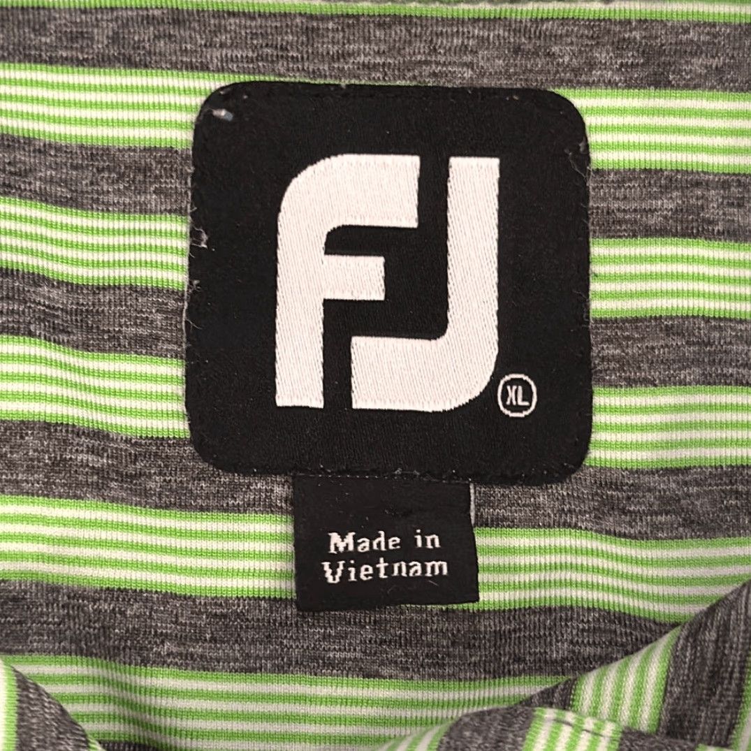 Footjoy **FootJoy Mens Striped Green Gray Golf Polo XL** User: FootJoy Mens Striped Green Gray Golf Polo XL Size US XL / EU 56 / 4 - 7 Thumbnail