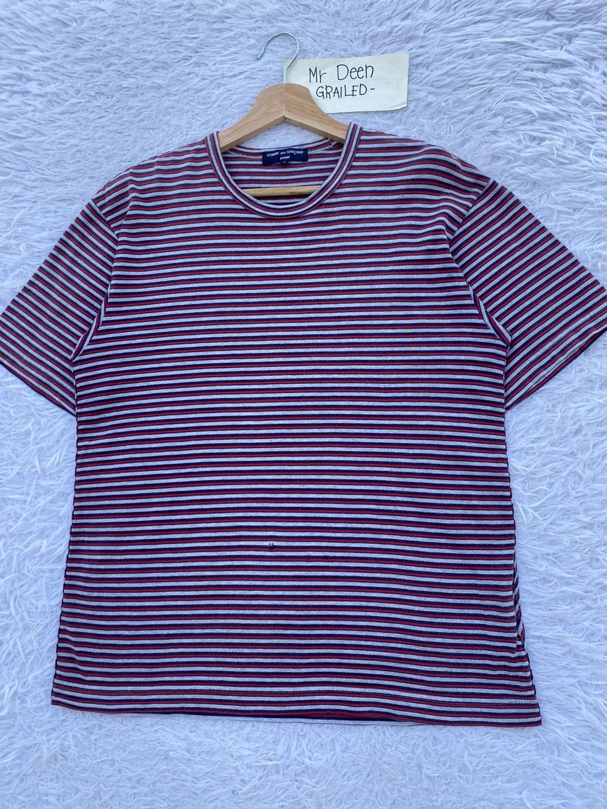 Comme des Garcons Homme Plus Rare AD2006 Comme Des Garcons Homme Stripes Tshirt Size US S / EU 44-46 / 1 - 6 Thumbnail