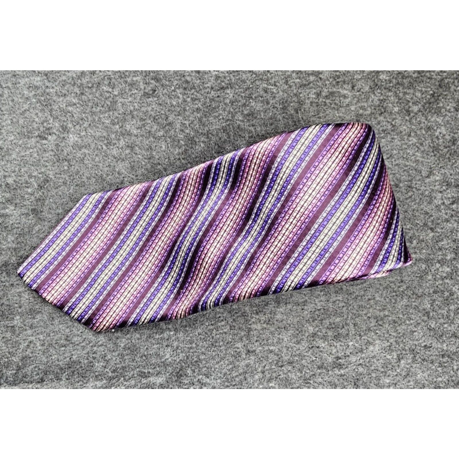 Ted Baker Ted Baker Tie 100% Italian Silk Repp Purple Designer USA 59" Size ONE SIZE - 5 Thumbnail