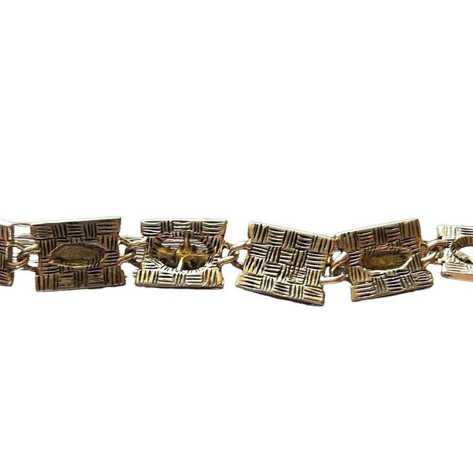 Designer Vintage signed Merique art neveau bracelet 7 inches Size ONE SIZE - 7 Thumbnail