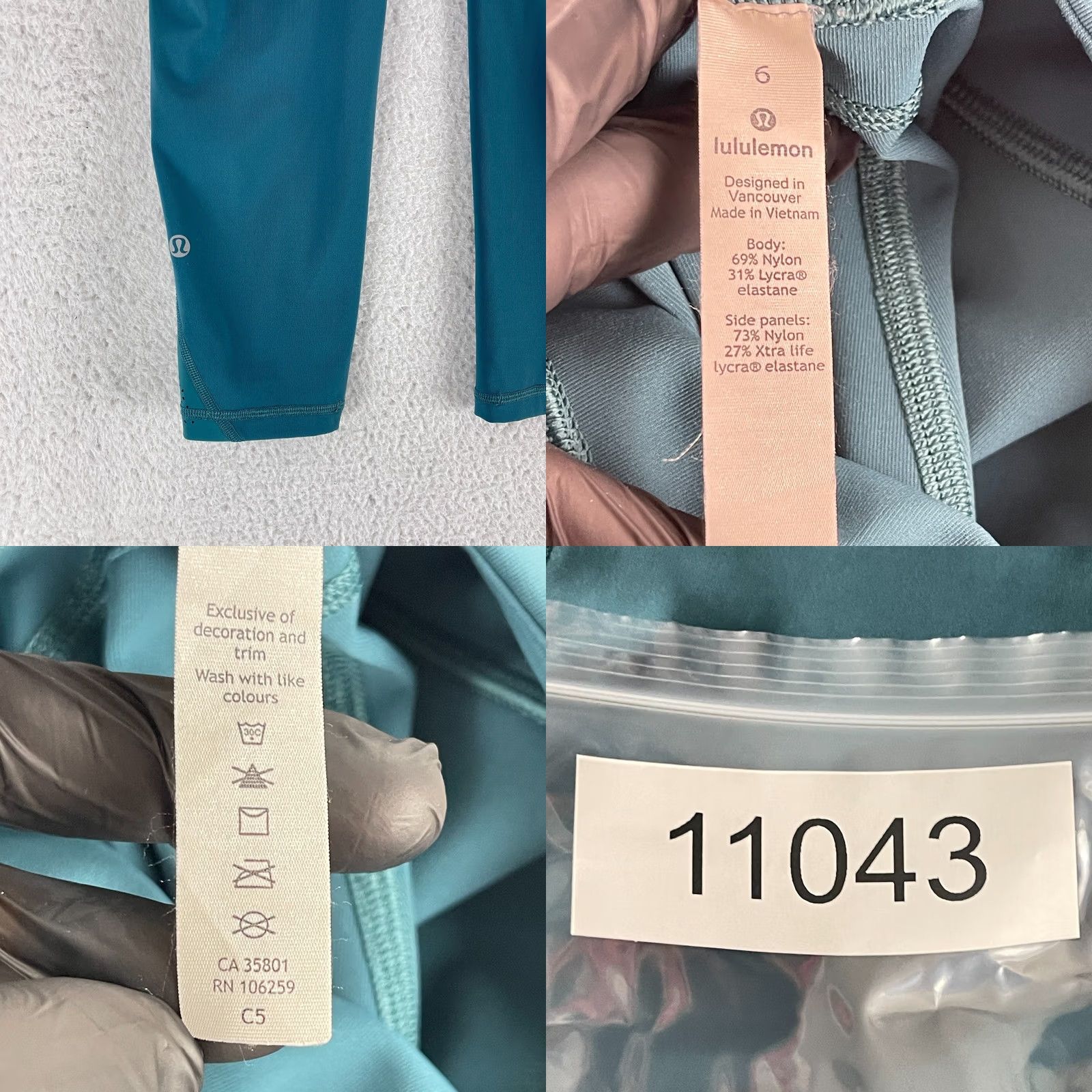 Lululemon Lululemon Ready to Race Crop Leggings Womens Size 6 Green Pull On Yoga Stretch Size 28" / US 6 / IT 42 - 9 Thumbnail