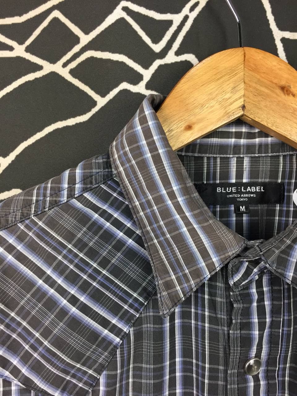 United Arrows Blue Label United Arrows Plaid Pearl Snap Western Shirt Size US M / EU 48-50 / 2 - 4 Thumbnail