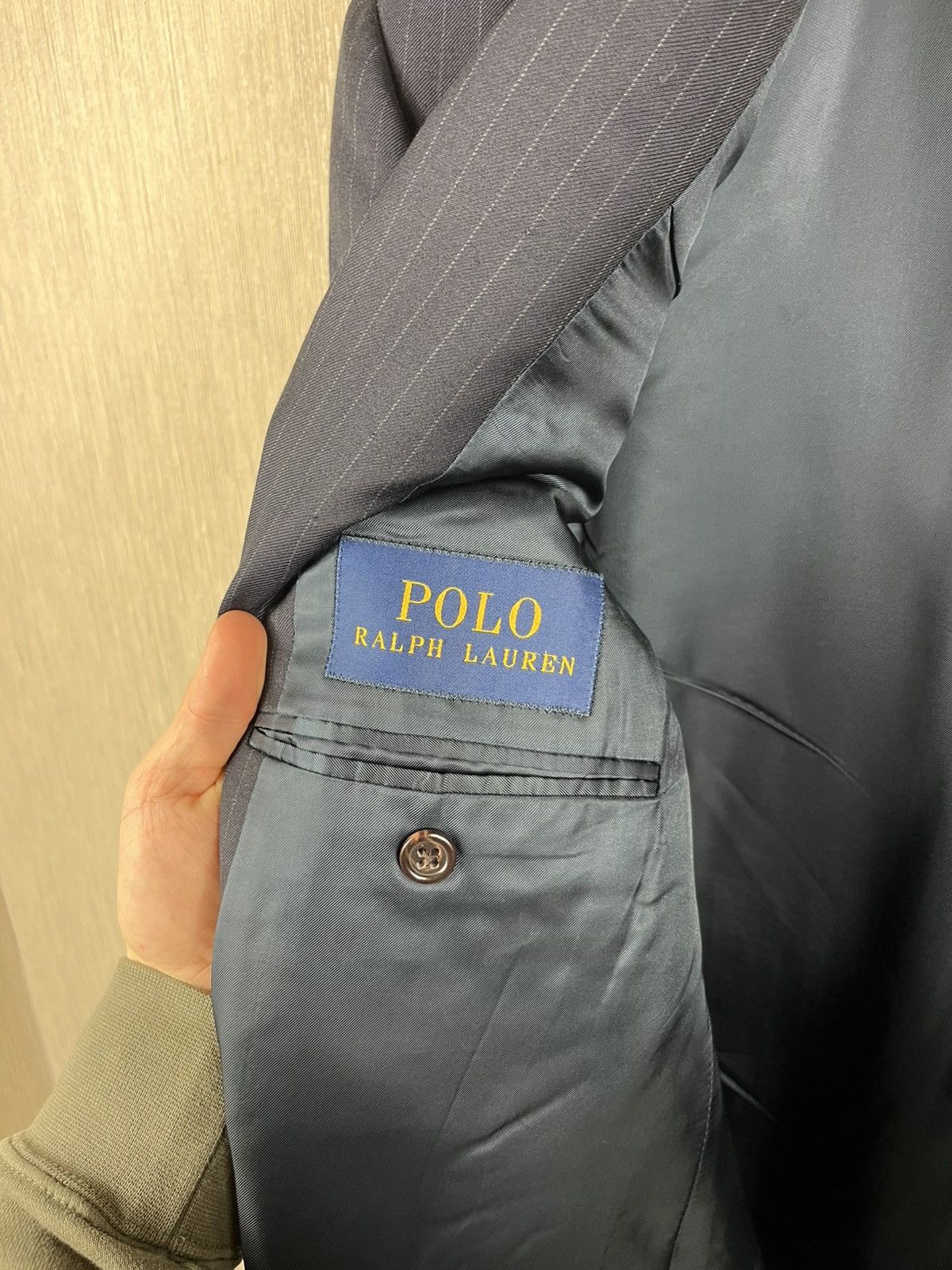 Polo Ralph Lauren × Ralph Lauren Polo Ralph Lauren wool navy light striped blazer jacket Size 48R - 14 Thumbnail