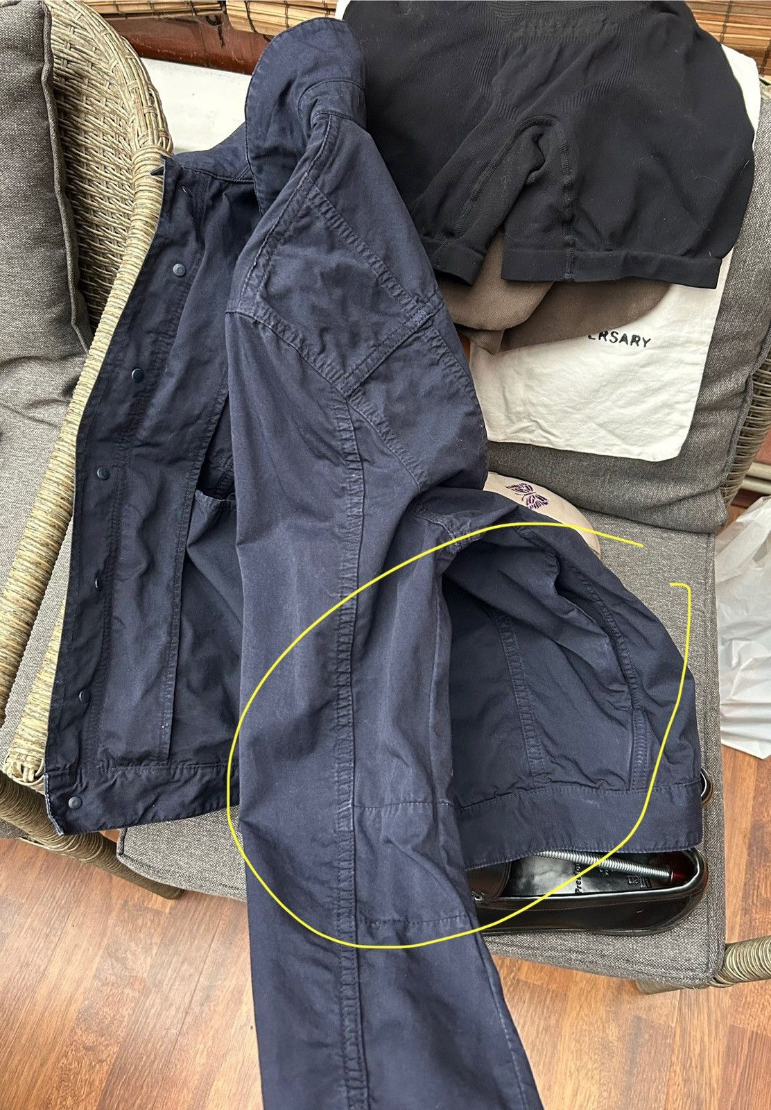 Balenciaga Balenciaga Paris Navy Cotton Field Jacket Ghesquière Era Size US L / EU 52-54 / 3 - 15 Thumbnail