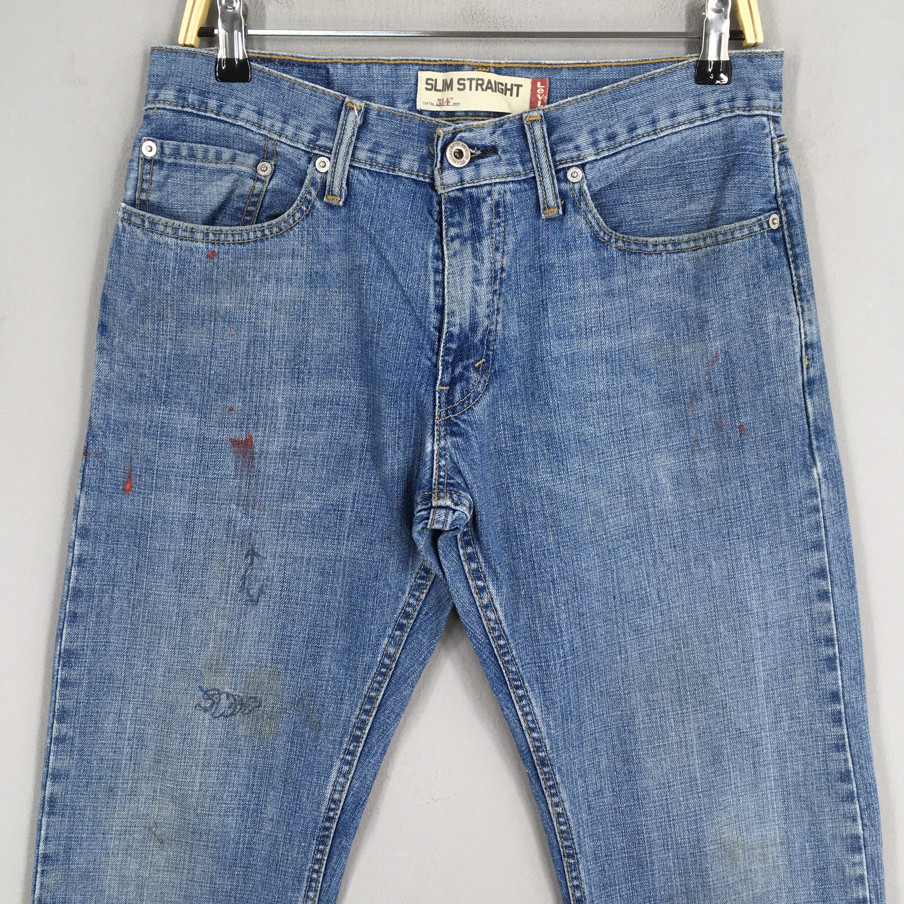 Levi's Size 30x30.5 Vintage Levi's 514 Faded Blue Jeans Size US 30 / EU 46 - 2 Thumbnail