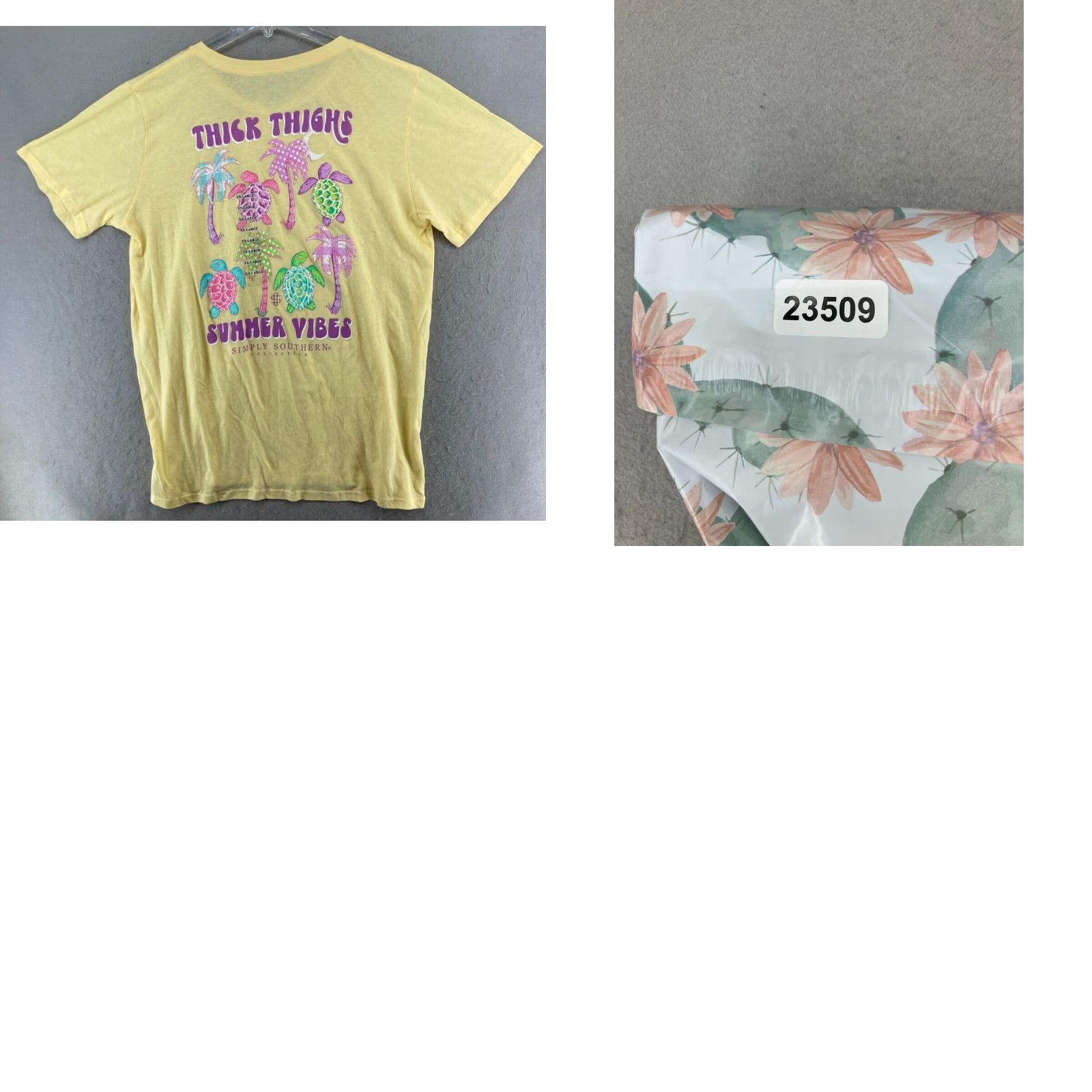 VIBE Simply Southern Womens TShirt 2XL Yellow Summer Vibes Thick Thighs Turles NWT Size XXL / US 16-18 / IT 52-54 - 8 Thumbnail