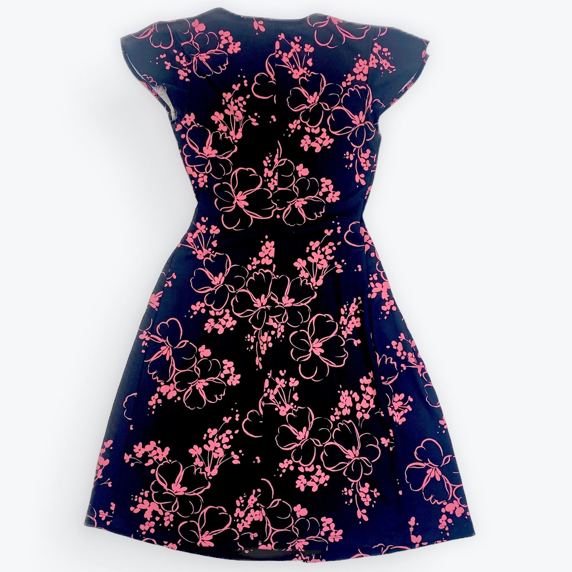 Vintage M | Floral Asymmetrical Wrap Dress Size M / US 6-8 / IT 42-44 - 2 Thumbnail