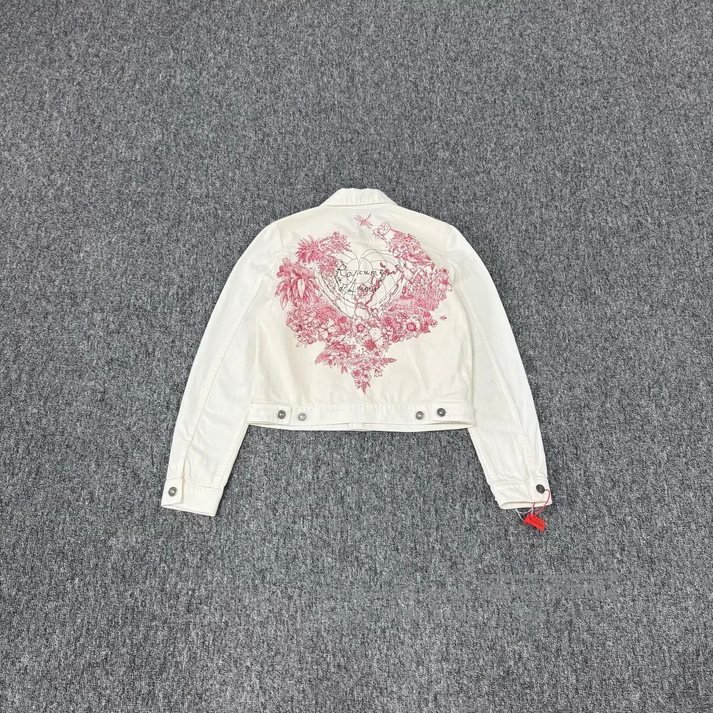 Dior Dior White back with floral embroidery; denim jacket| Size S / US 4 / IT 40 - 2 Thumbnail