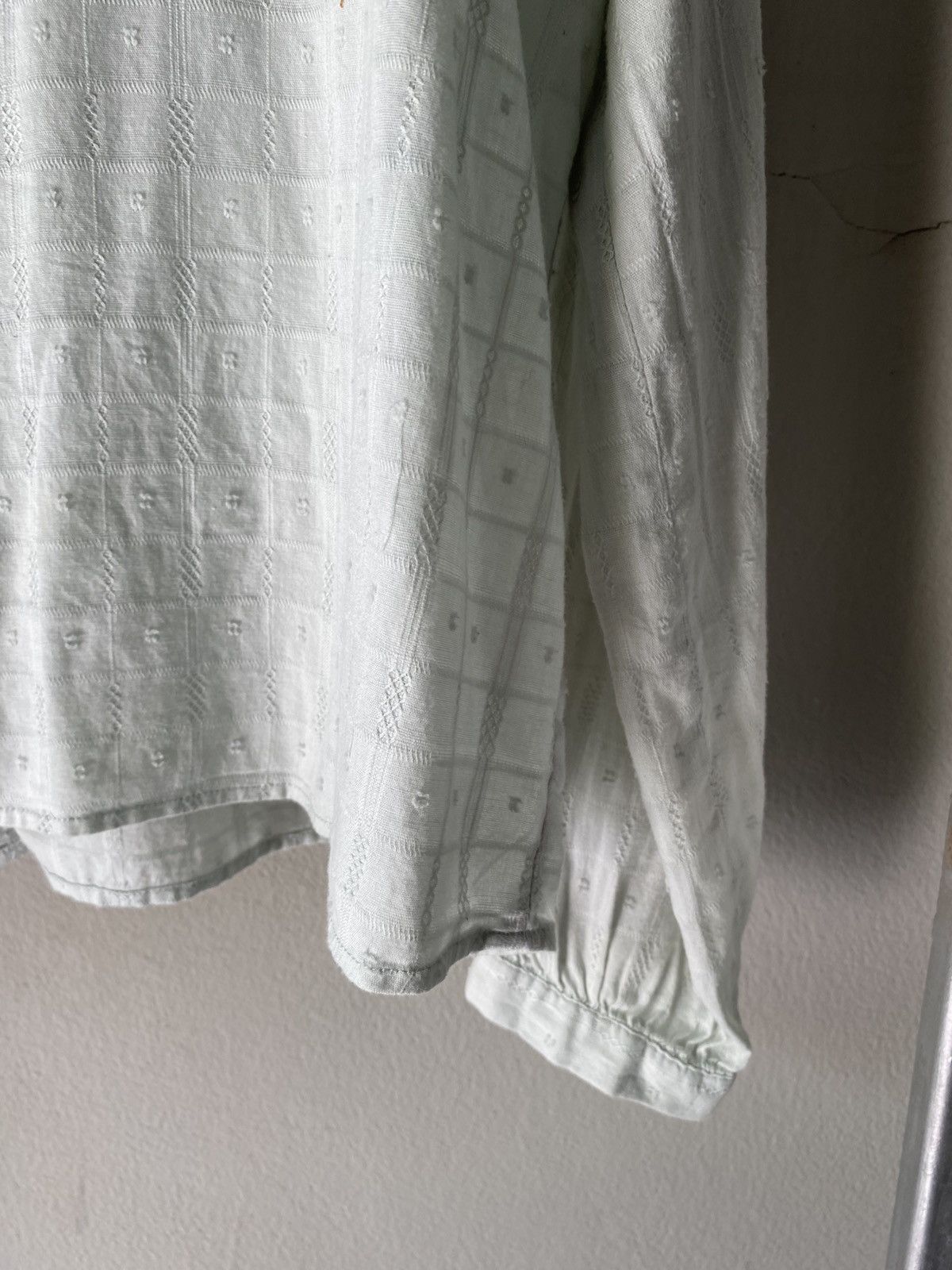 Ne-Net Né-net Mint Green Embroidered Peter Pan Collar Top Size XS / US 0-2 / IT 36-38 - 8 Thumbnail